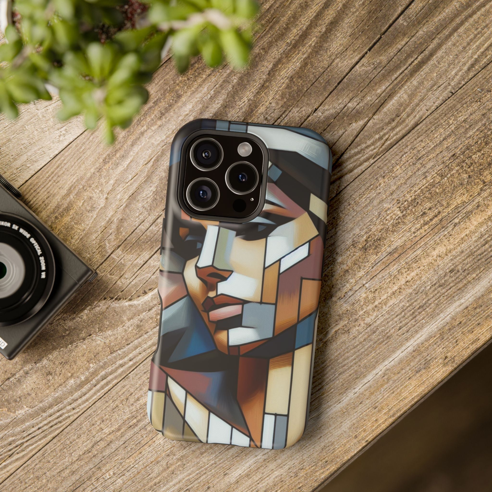 Impact Resistant Phone Case -Woman Looking Side Abstract