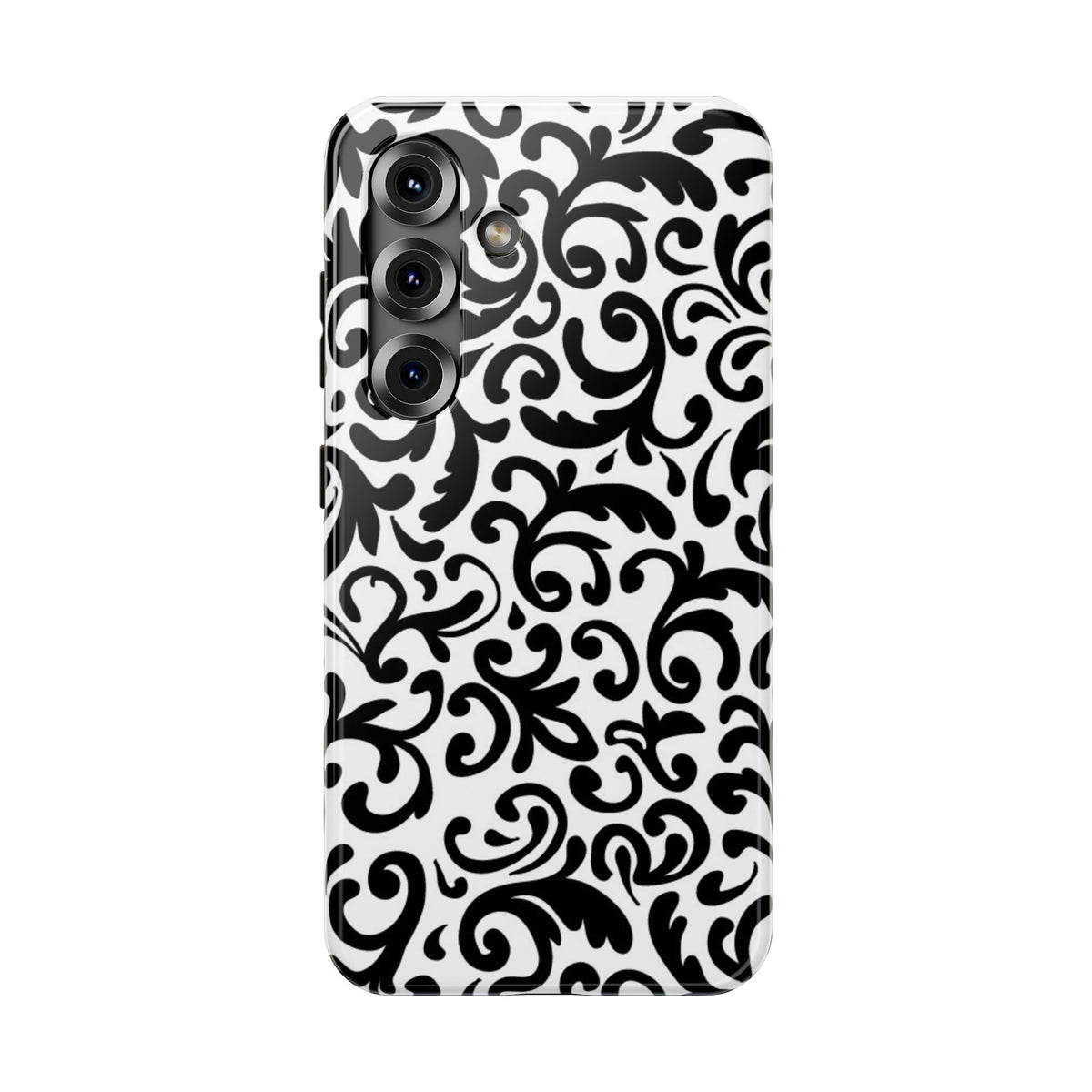 Floral Scroll Impact-Resistant Phone Case