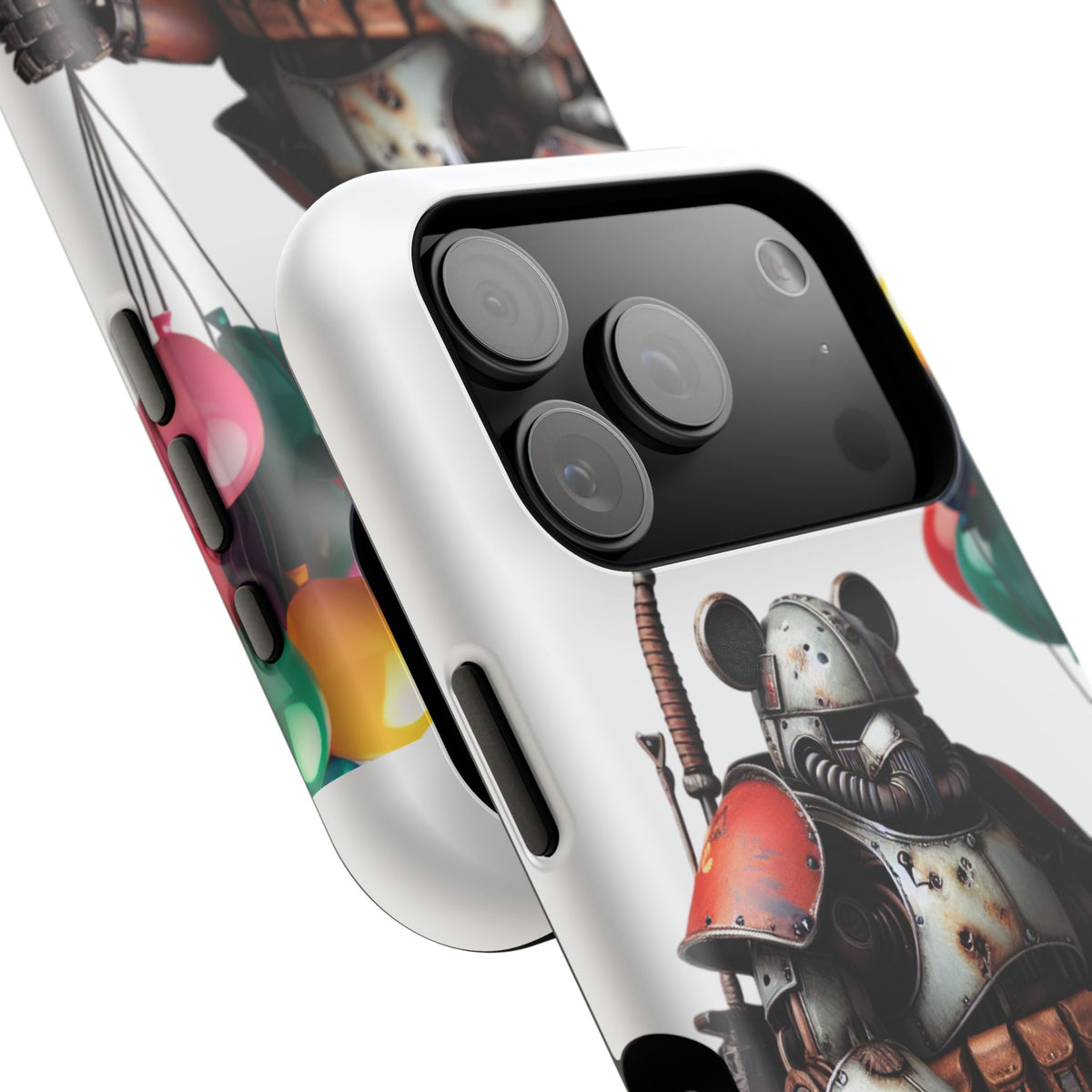 Armored Bear with Balloons Impact-Resistant Galaxy Cute Phone Cases