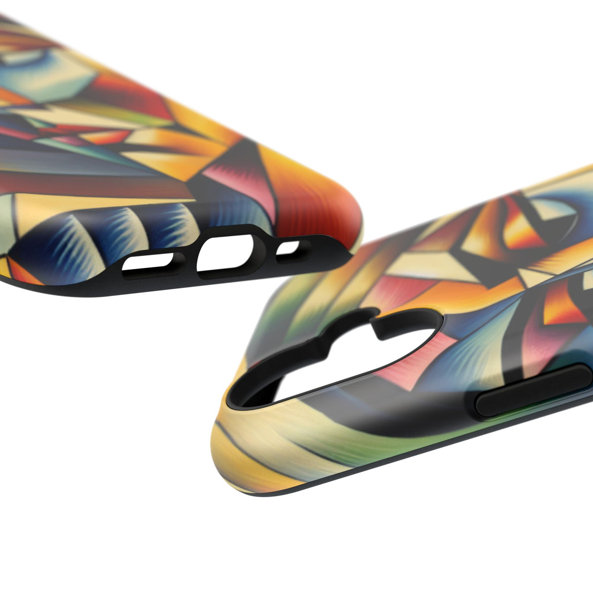 Abstract Cubist Face Phone Case — Impact‑Resistant Artistic iPhone Cover