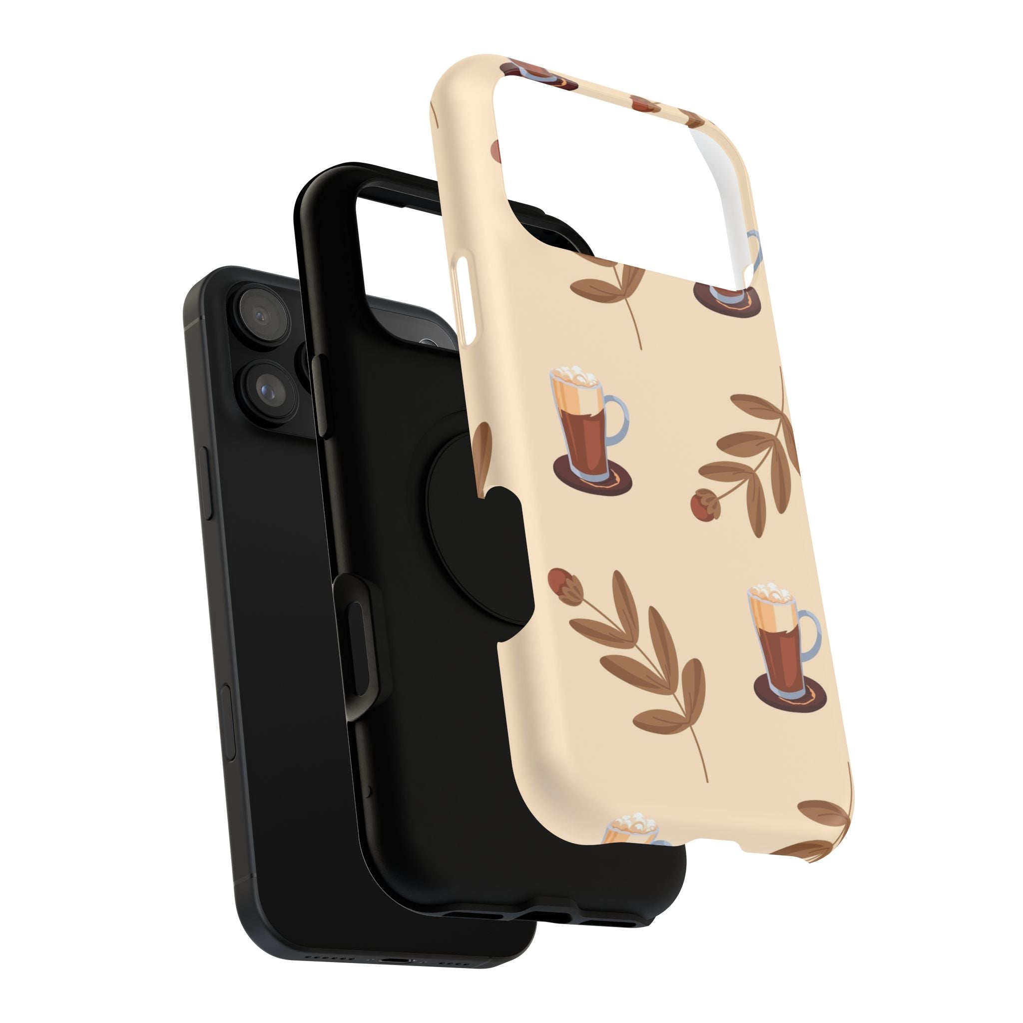Stylish Coffee Phone Case, Impact-Resistant