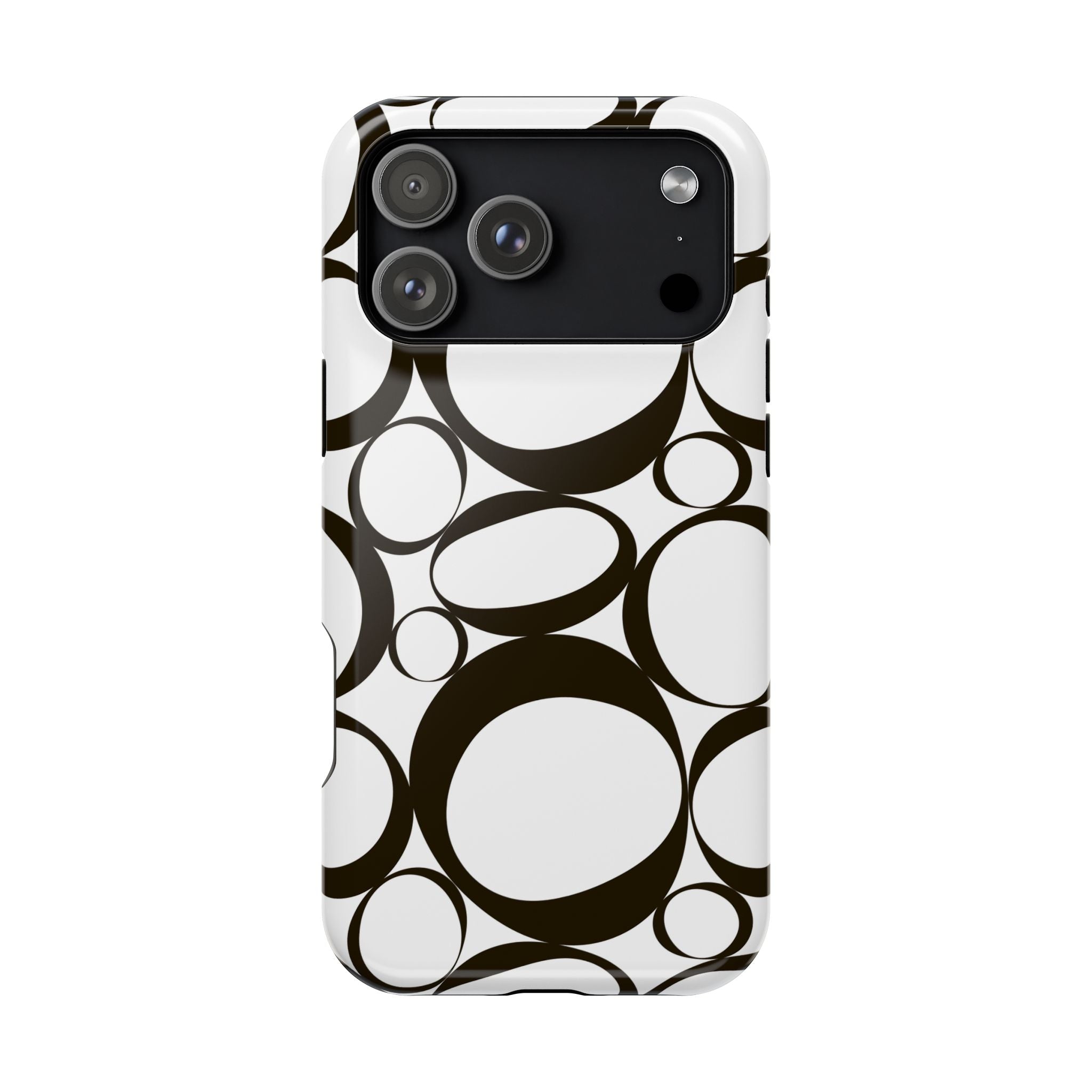 Black & White Impact-Resistant Phone Case - Durable