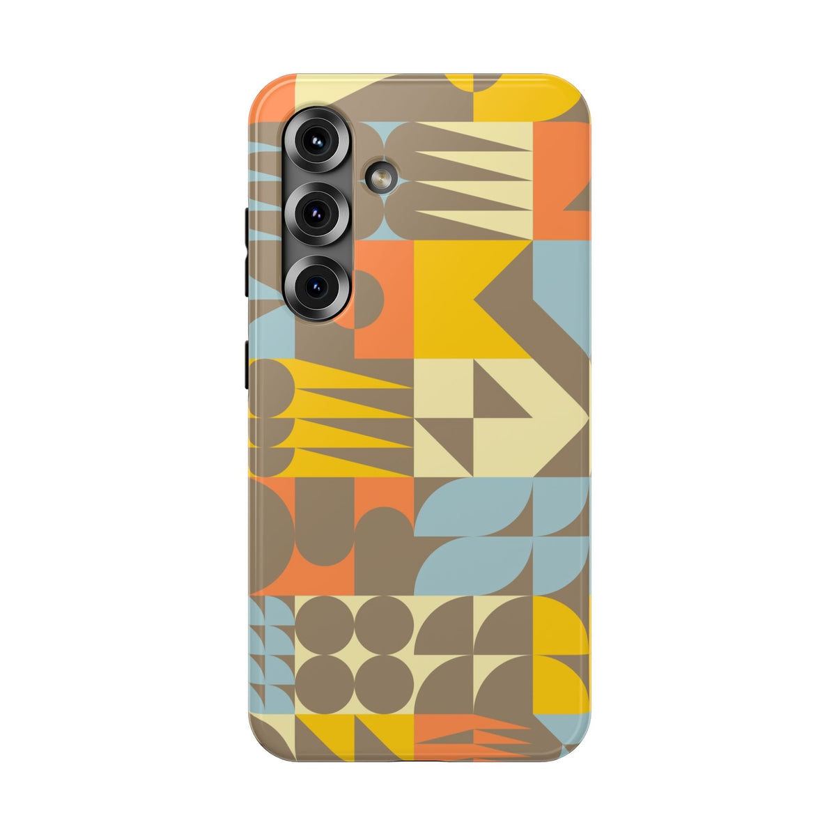 Retro Geometric Impact Phone Case — Mid-Century Modern Pattern for iPhone