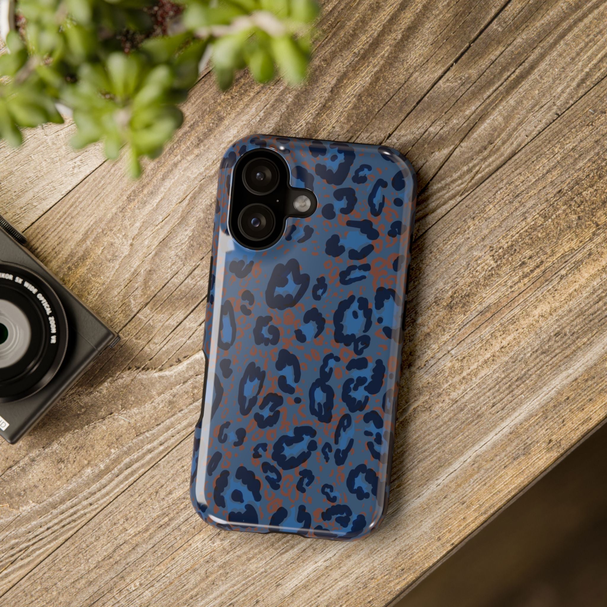 Leopard Print Phone Case, Impact-Resistant