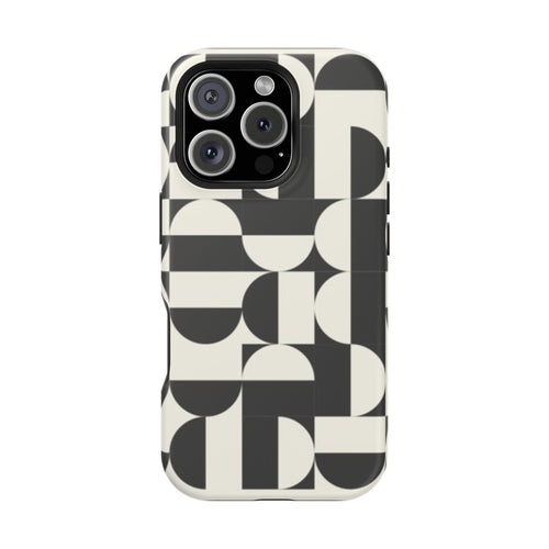 Black and White Design Impact-Resistant Case
