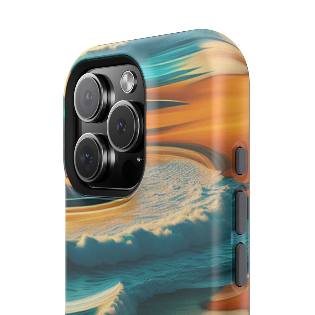 Impact Resistant Phone Case, Surf Wave Beach Lovers, Ocean Waves Design