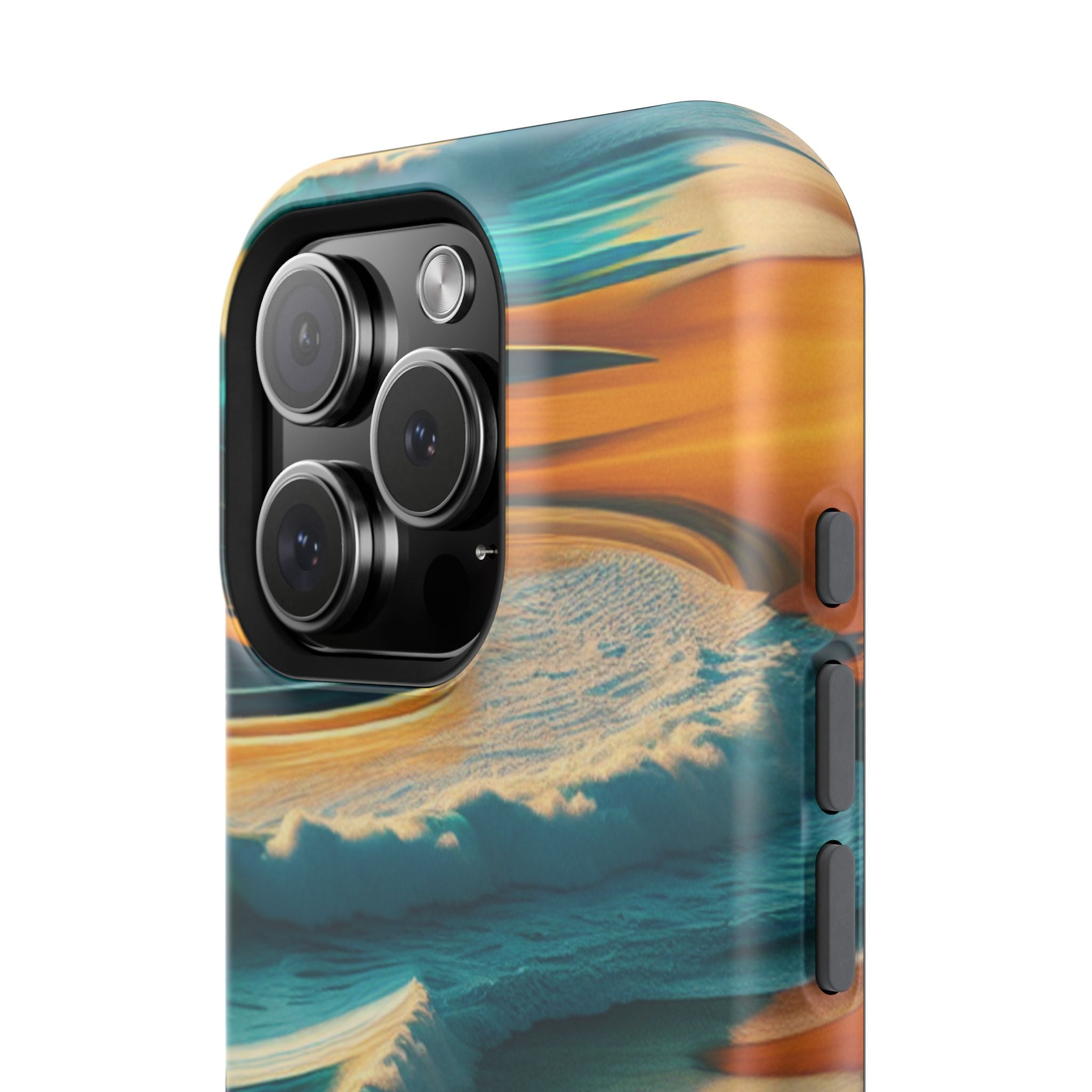 Impact Resistant Phone Case, Surf Wave Beach Lovers, Ocean Waves Design