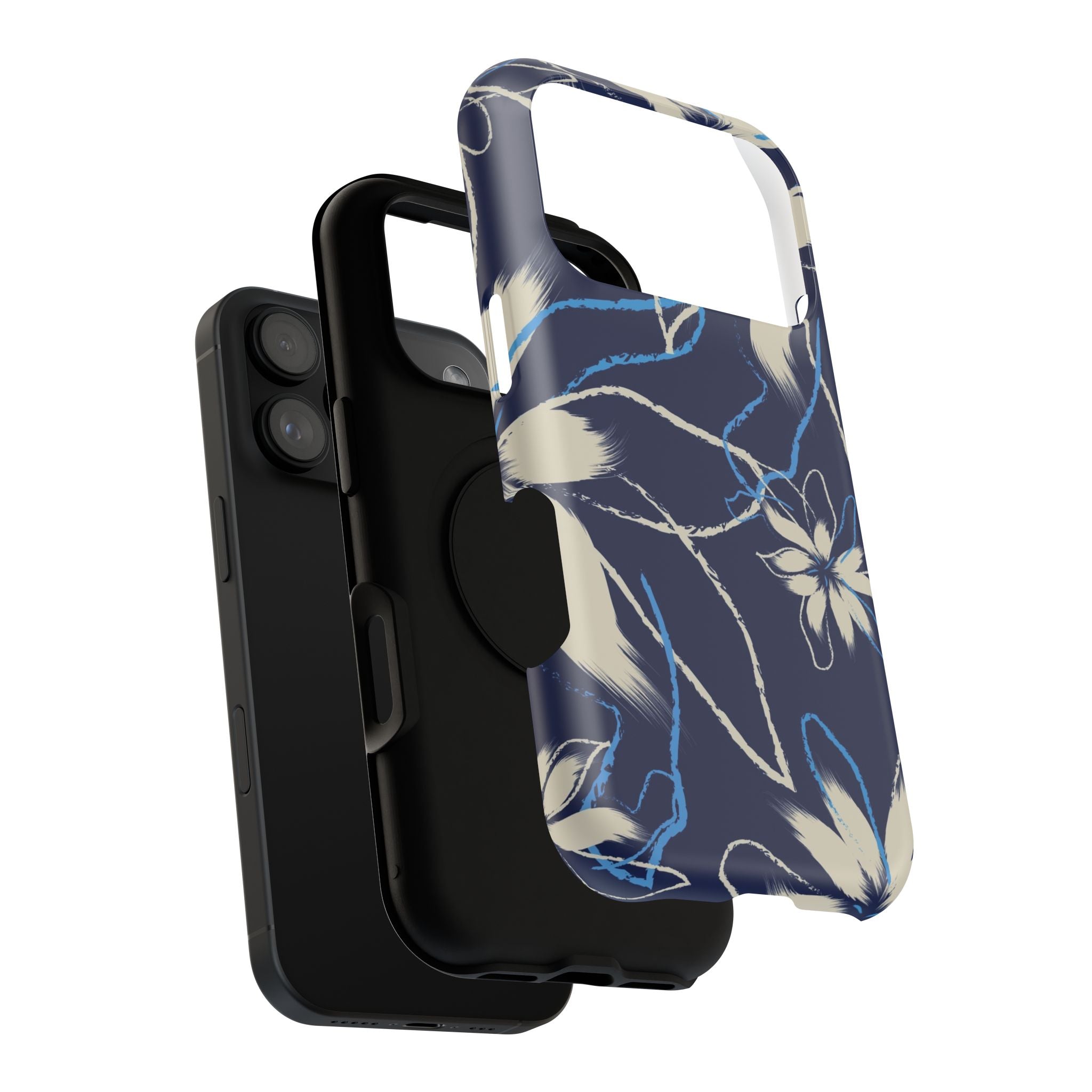 Floral Impact-Resistant Phone Case, Durable