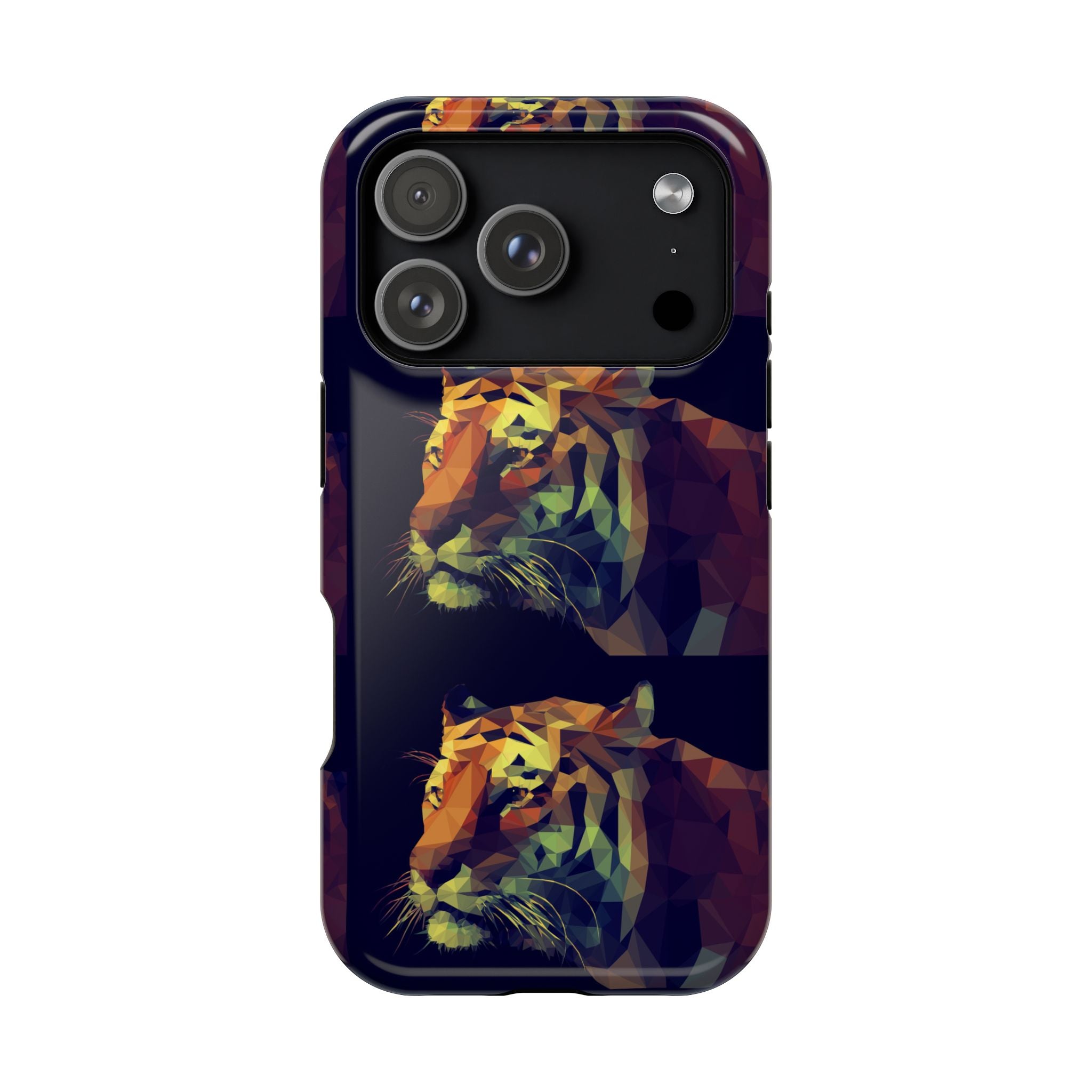 Colorful Tiger Phone Case, Impact-Resistant