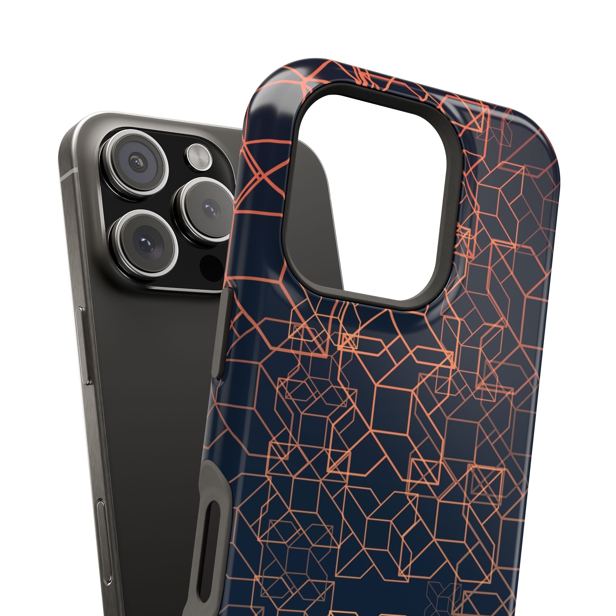 Geometric Pattern Phone Case, Durable Impact-Resistant