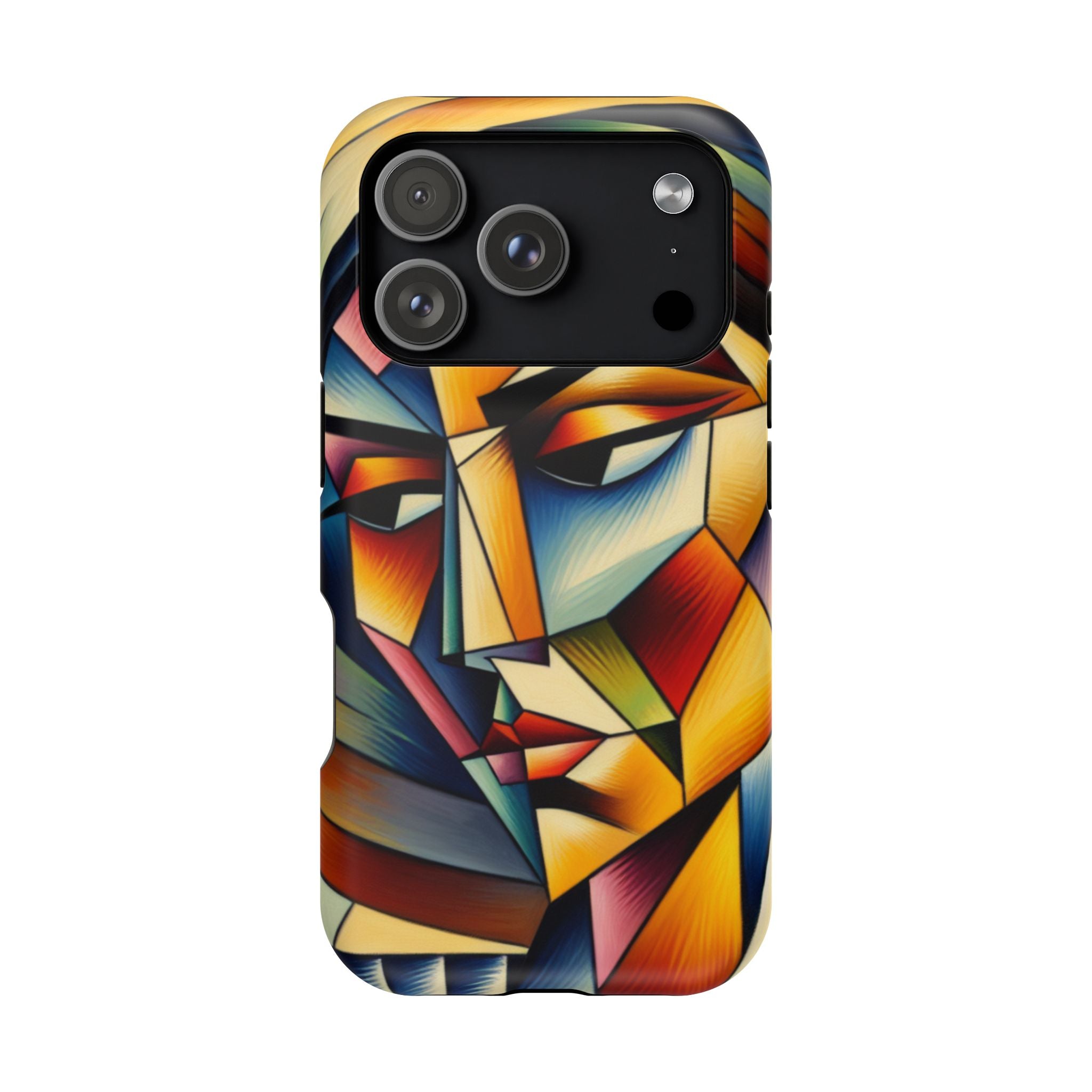 Abstract Cubist Face Phone Case — Impact‑Resistant Artistic iPhone Cover
