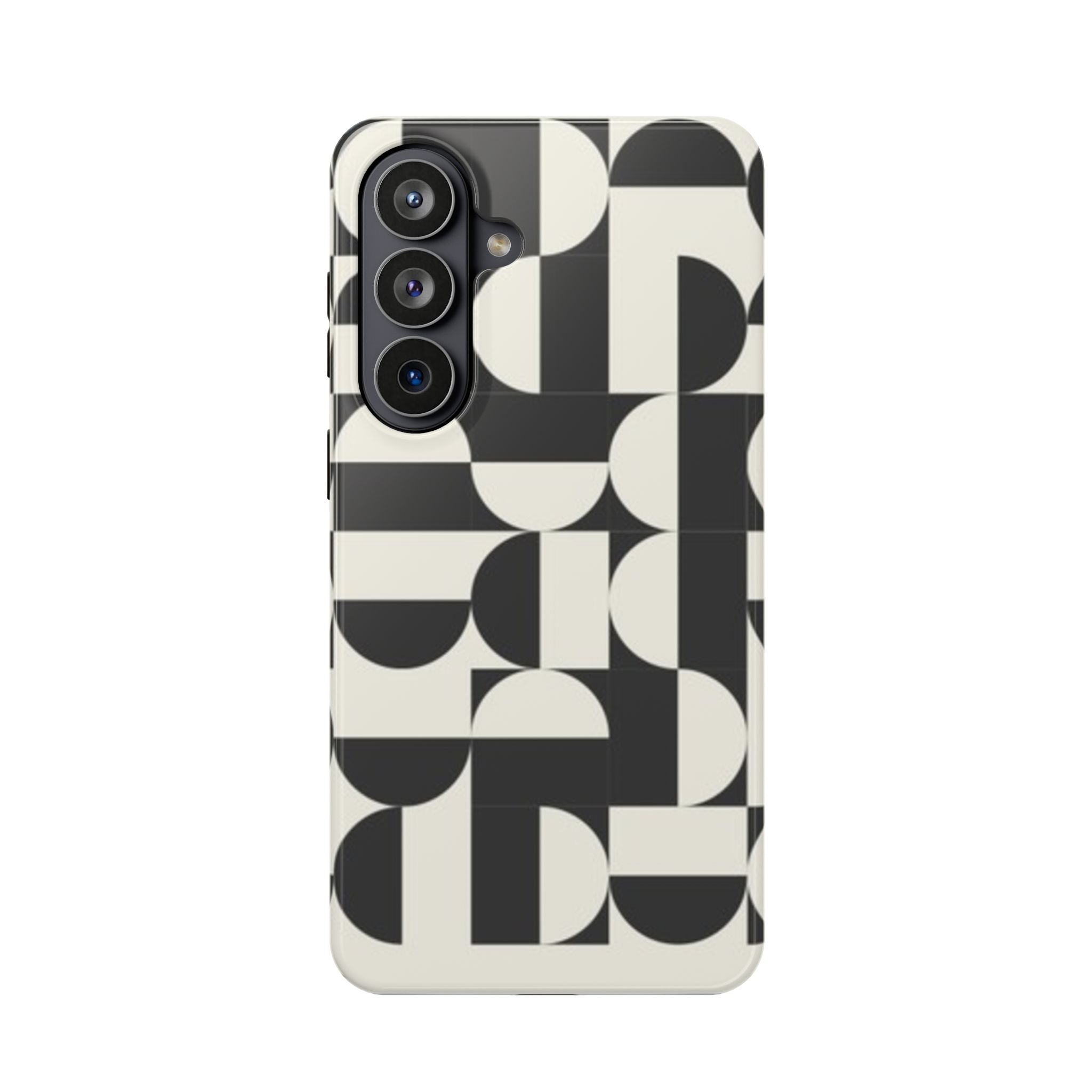 Black and White Design Impact-Resistant Case