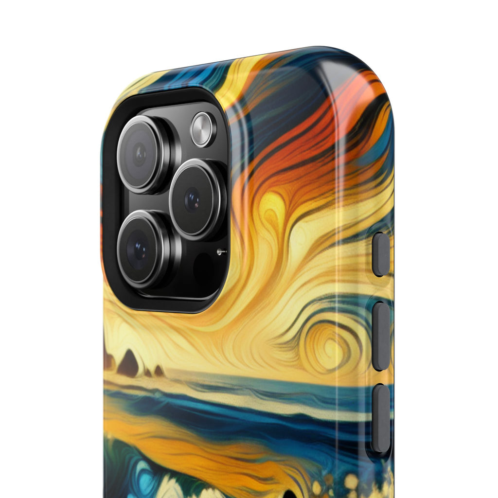 Impact Resistant Phone Case - Surfing Ocean Waves Design, Coastal Decor Gift