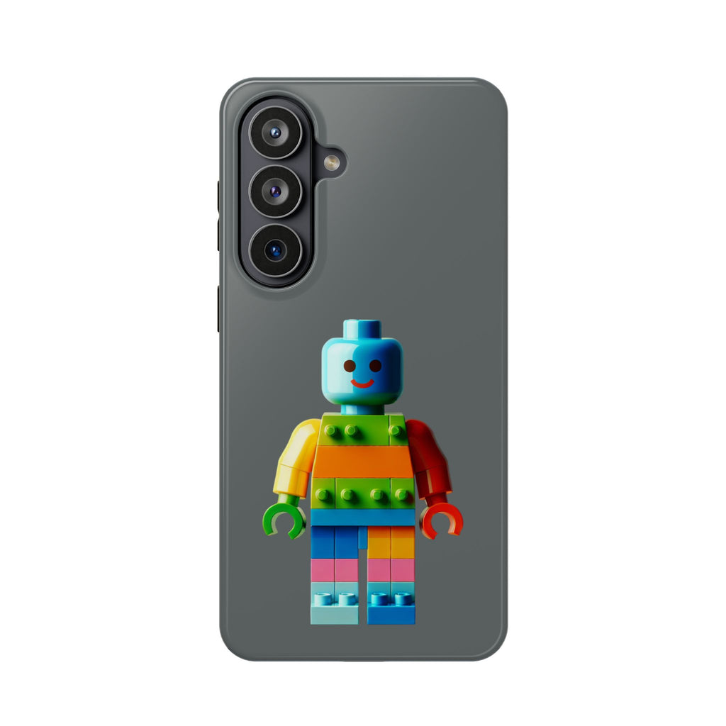 Rainbow Brick Minifigure Impact-Resistant Phone Case