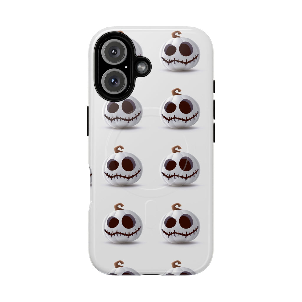 White Jack-O'-Lantern Spooky Magnetic Durable for iPhone/Samsung