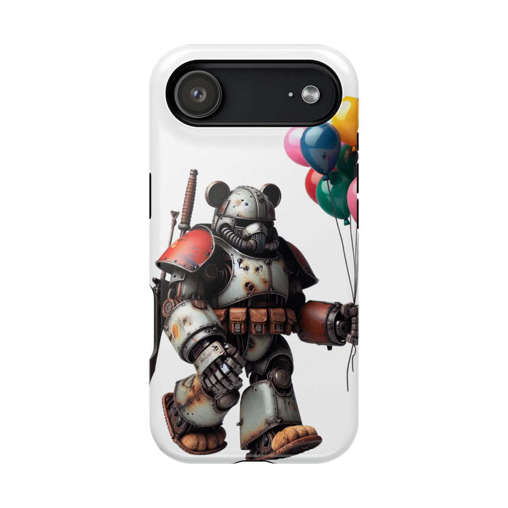 Armored Bear with Balloons Impact-Resistant Galaxy Cute Phone Cases