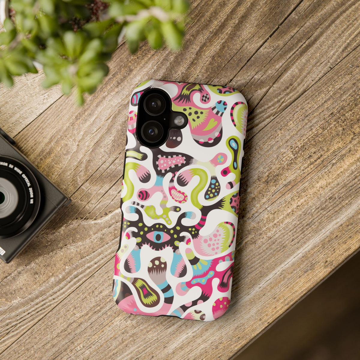 Impact-Resistant Phone Case — Colorful Abstract Psychedelic Pattern