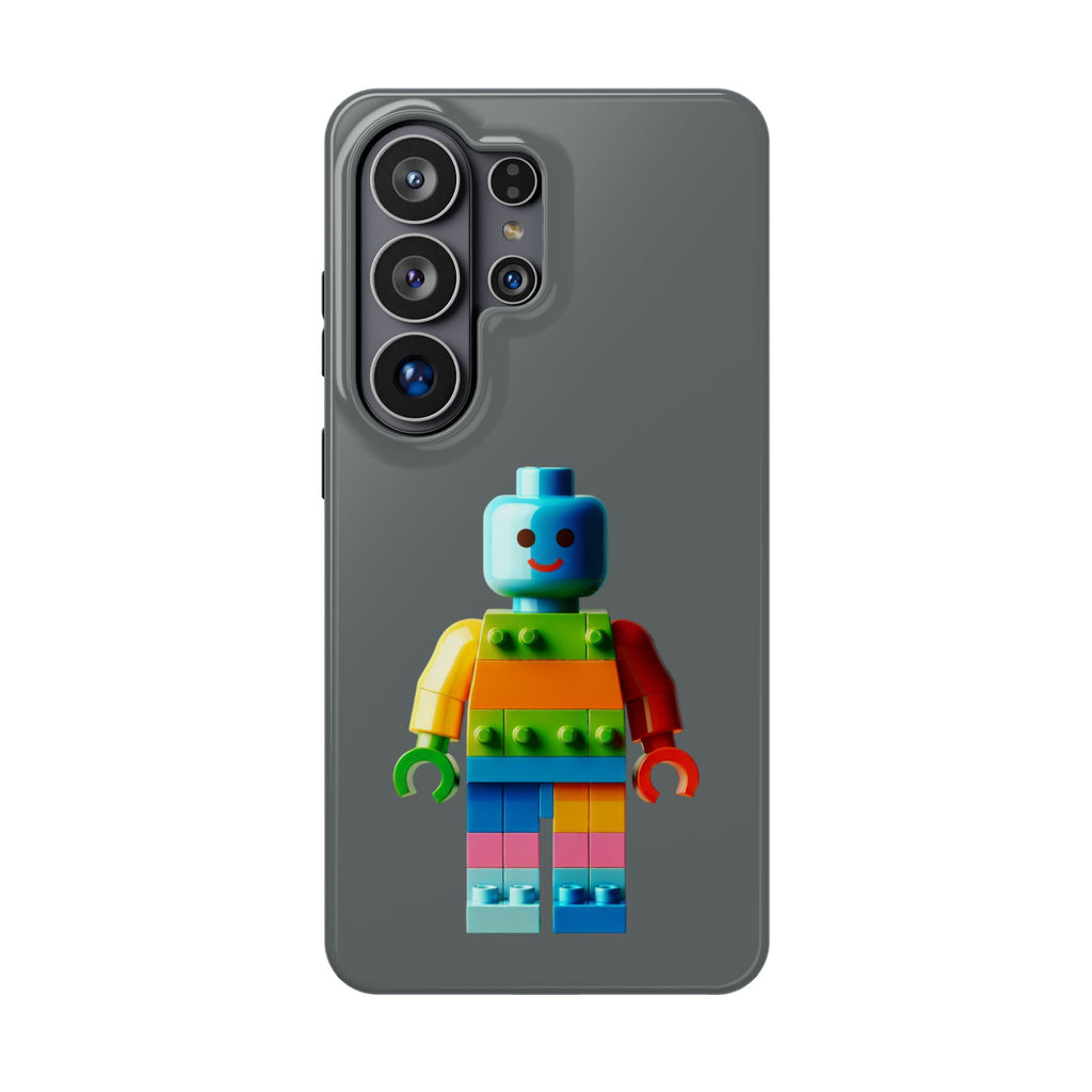 Rainbow Brick Minifigure Impact-Resistant Phone Case