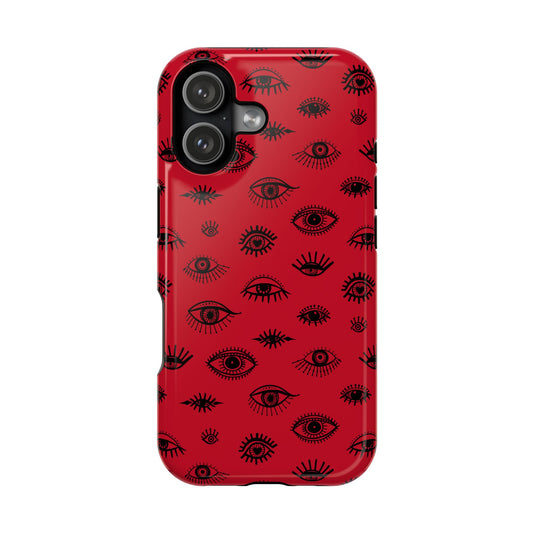 Bold Eye Pattern Phone Case, Impact-Resistant Cover