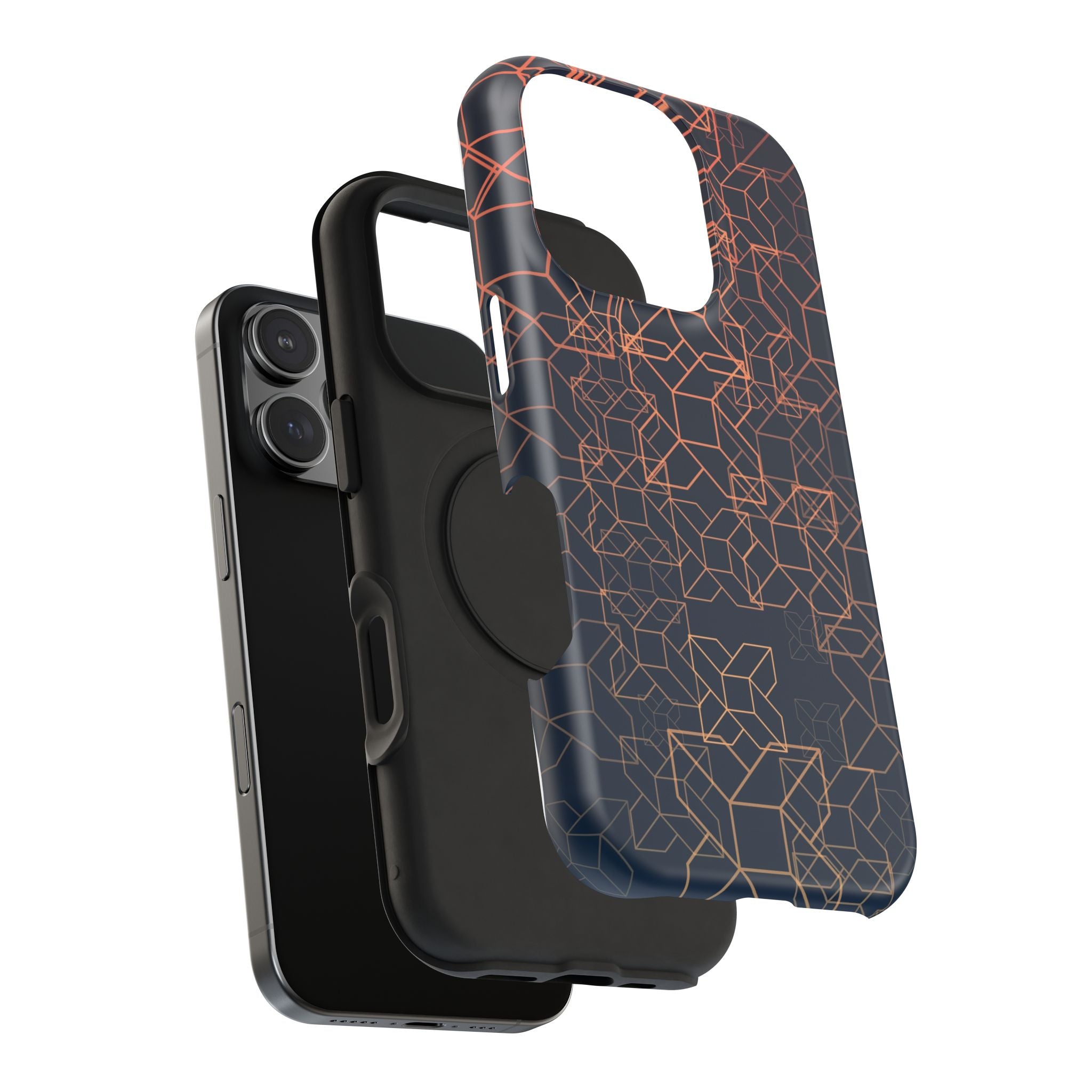 Geometric Pattern Phone Case, Durable Impact-Resistant