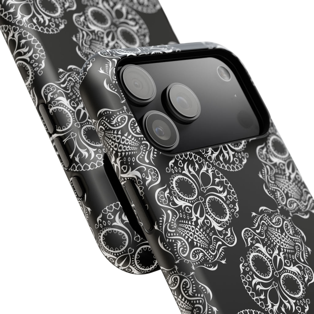 Skull Pattern Black & White Gothic Tough Cases for iPhone