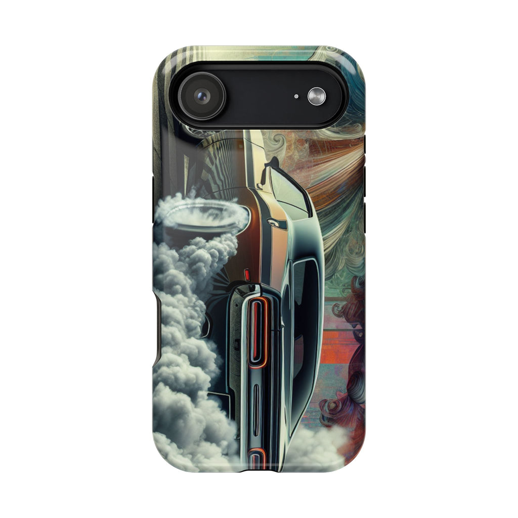 Phone Case – Vintage Muscle Car Smoke Art Impact-Resistant Case