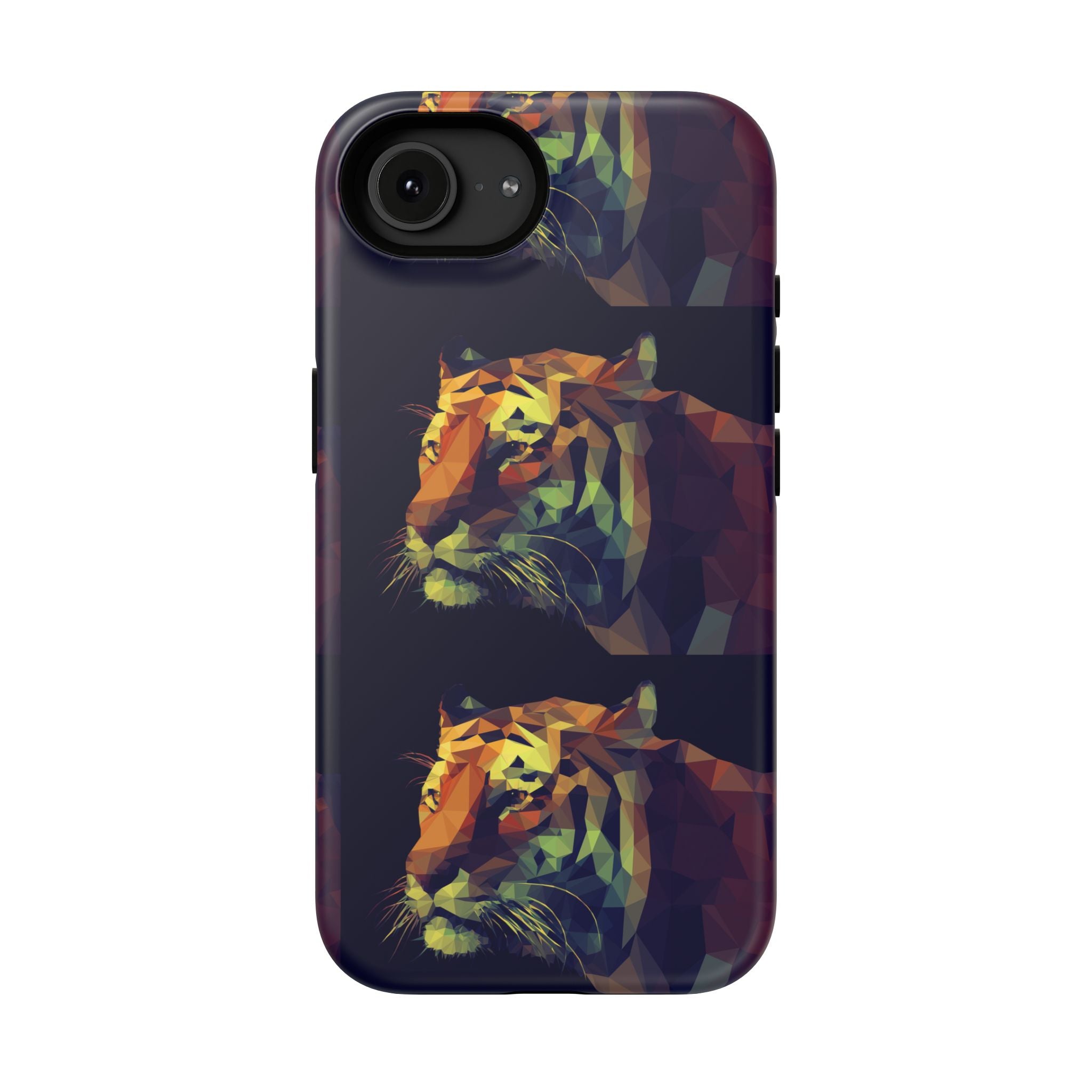 Colorful Tiger Phone Case, Impact-Resistant