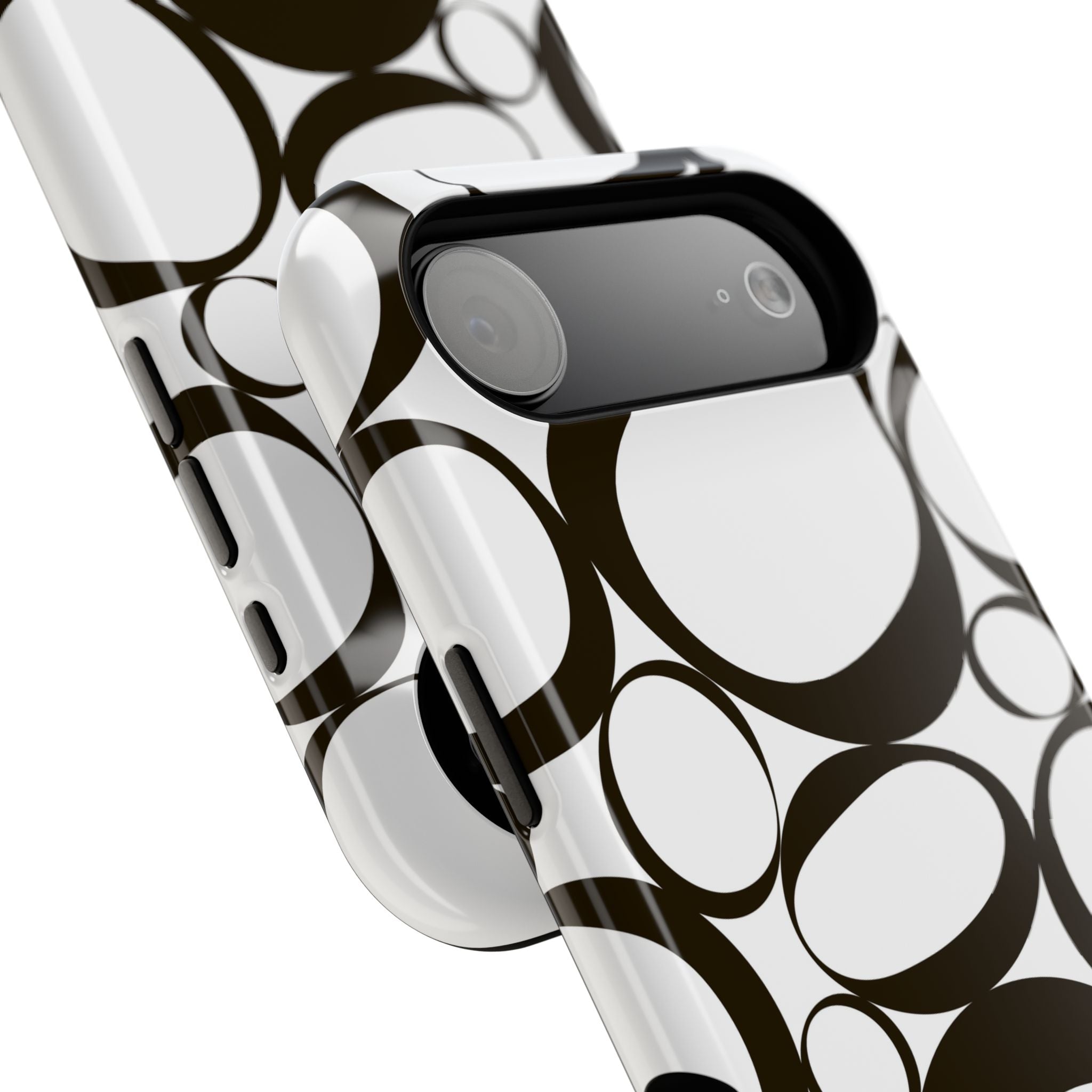 Black & White Impact-Resistant Phone Case - Durable