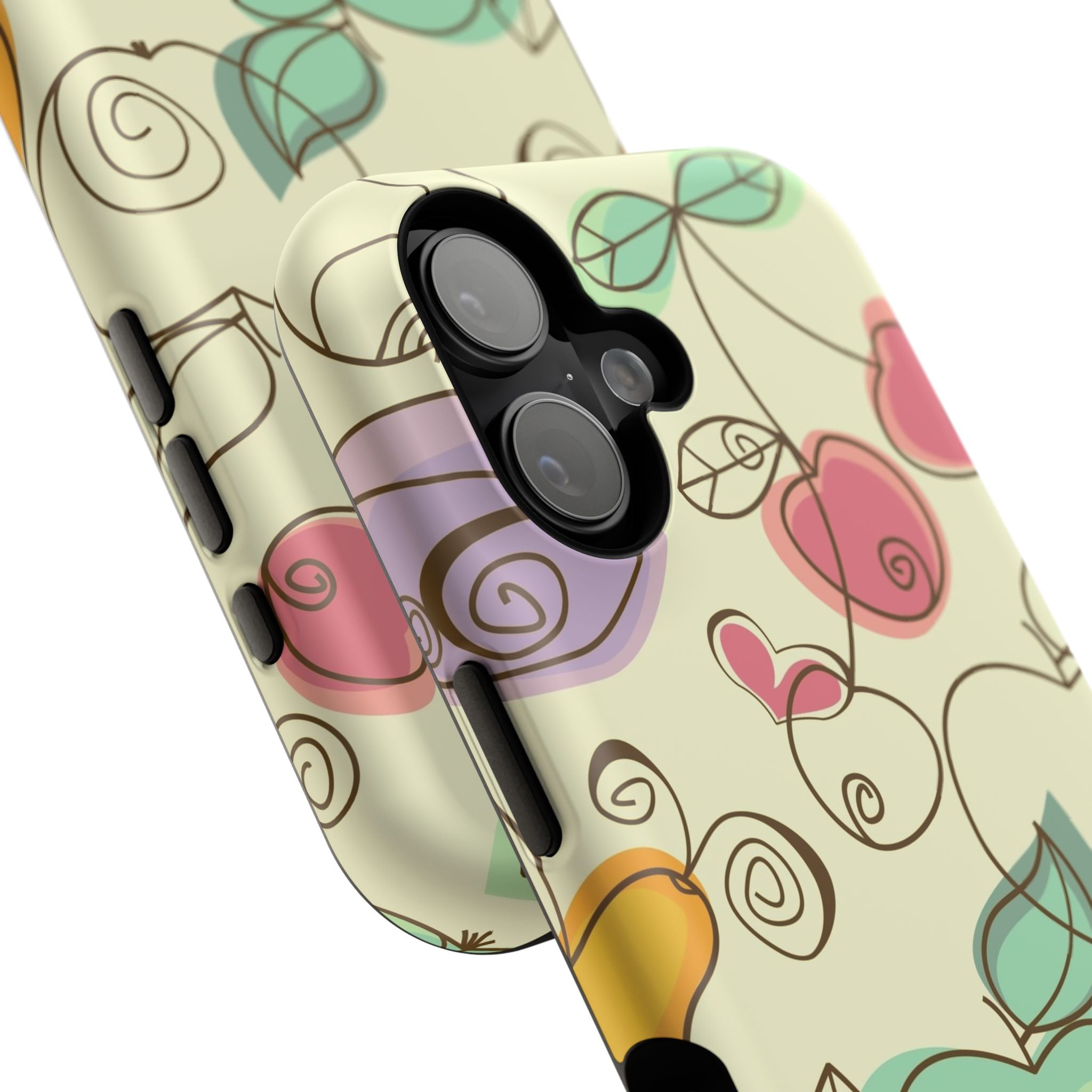 Colorful Floral Phone Case, Impact-Resistant