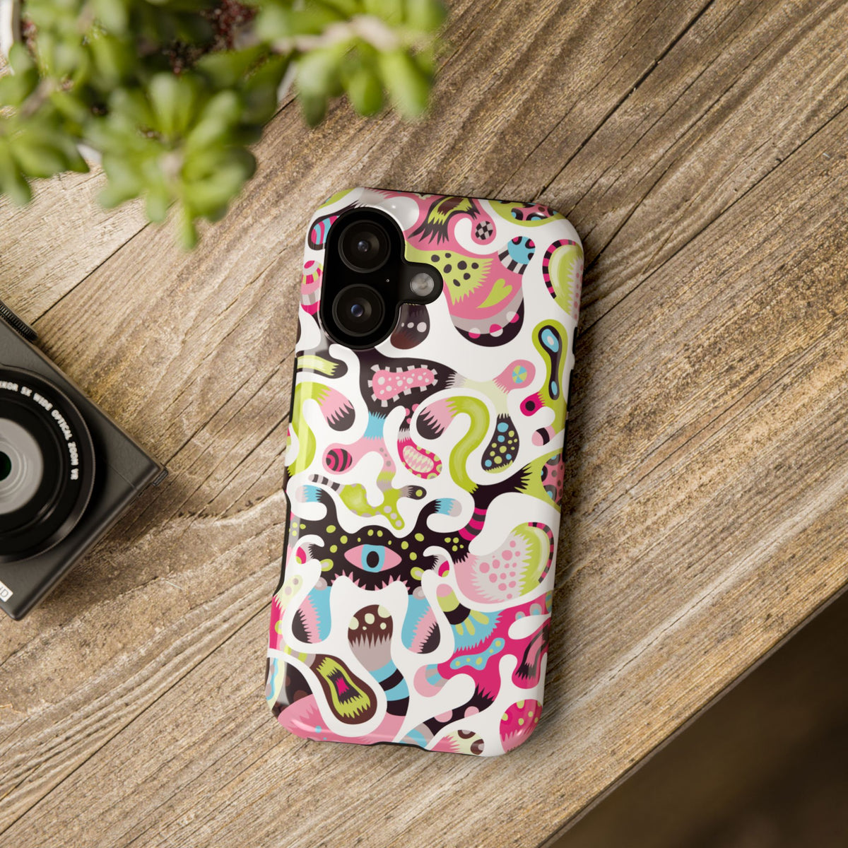 Impact-Resistant Phone Case — Colorful Abstract Psychedelic Pattern