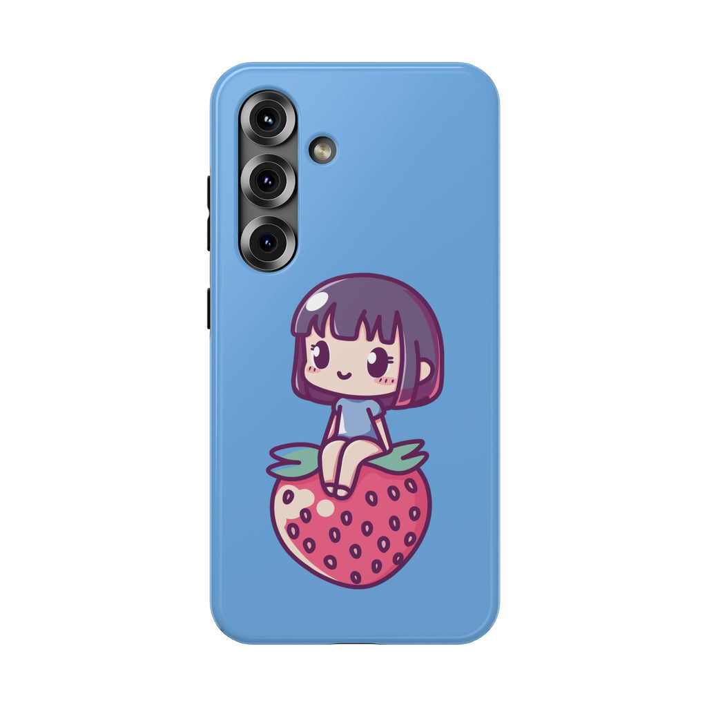 Cute Strawberry Girl Impact-Resistant Phone Case