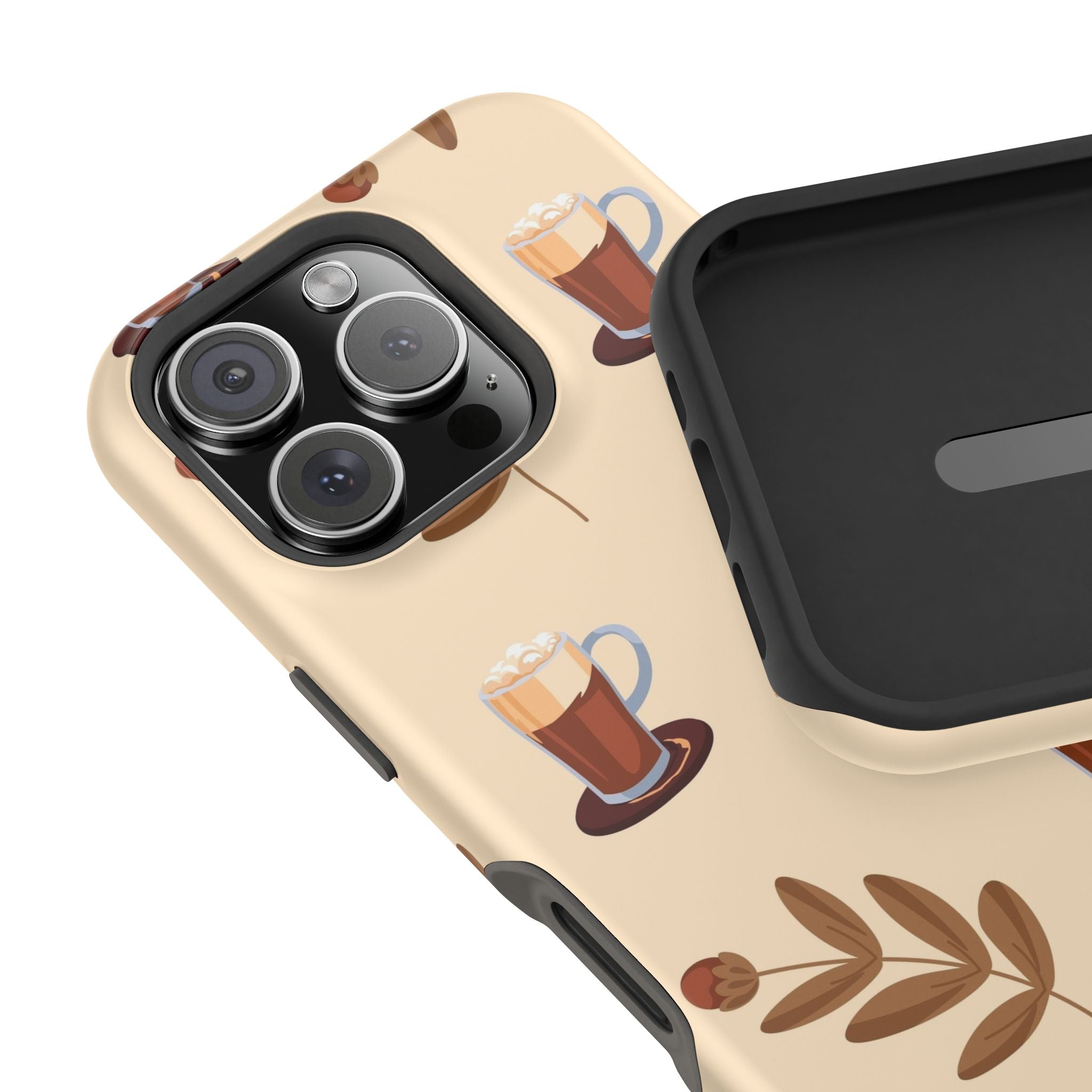 Stylish Coffee Phone Case, Impact-Resistant
