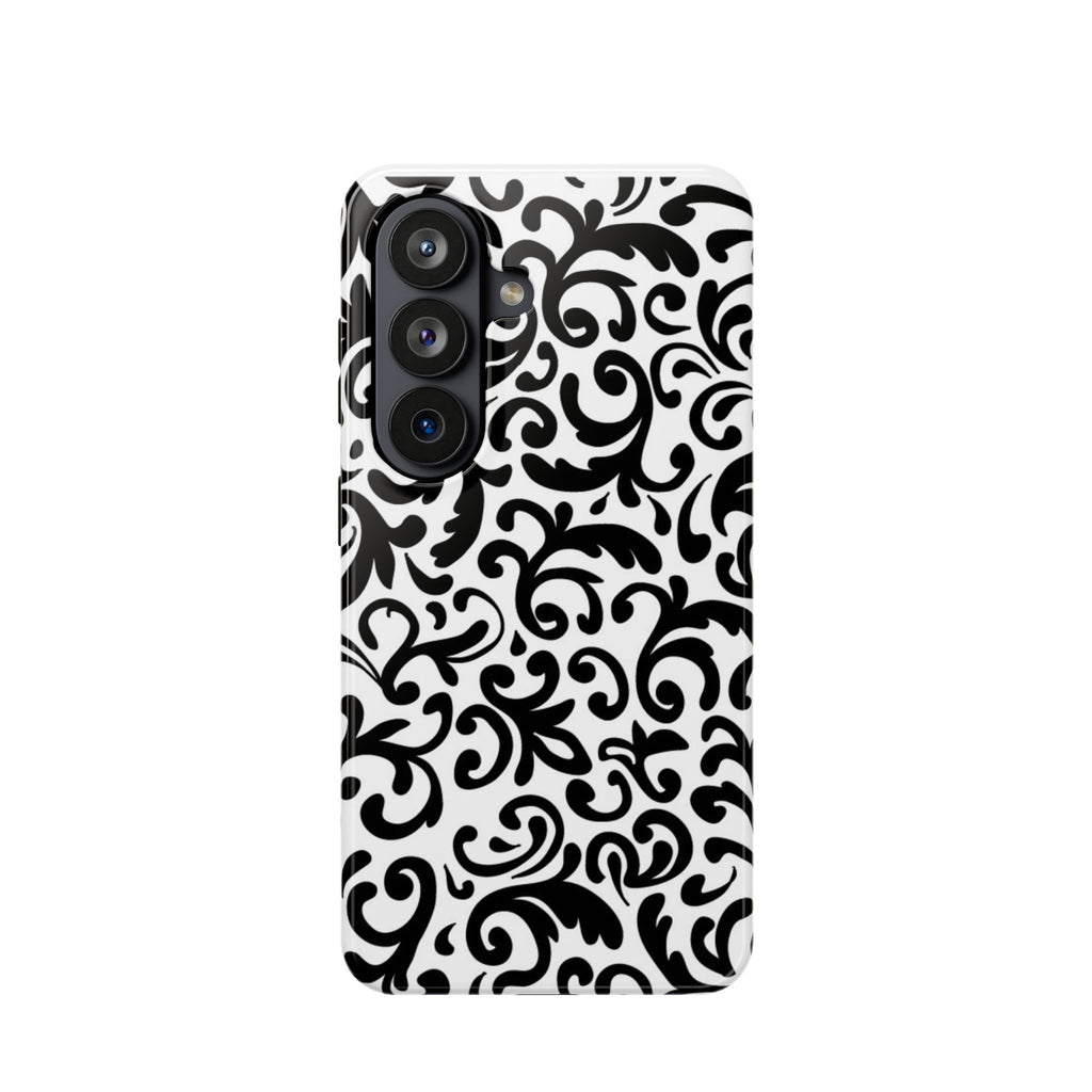 Floral Scroll Impact-Resistant Phone Case