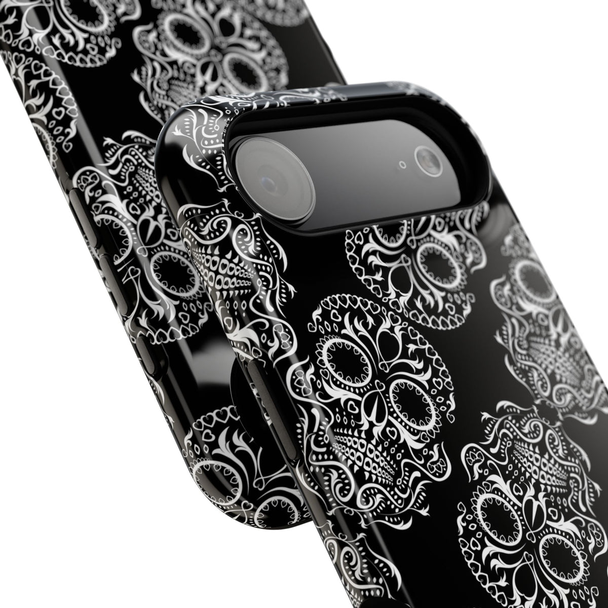Skull Pattern Black & White Gothic Tough Cases for iPhone