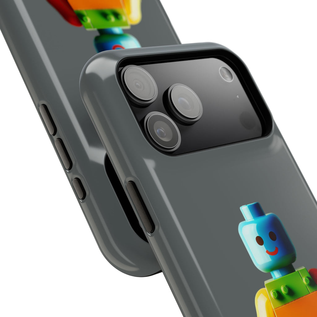 Rainbow Brick Minifigure Impact-Resistant Phone Case