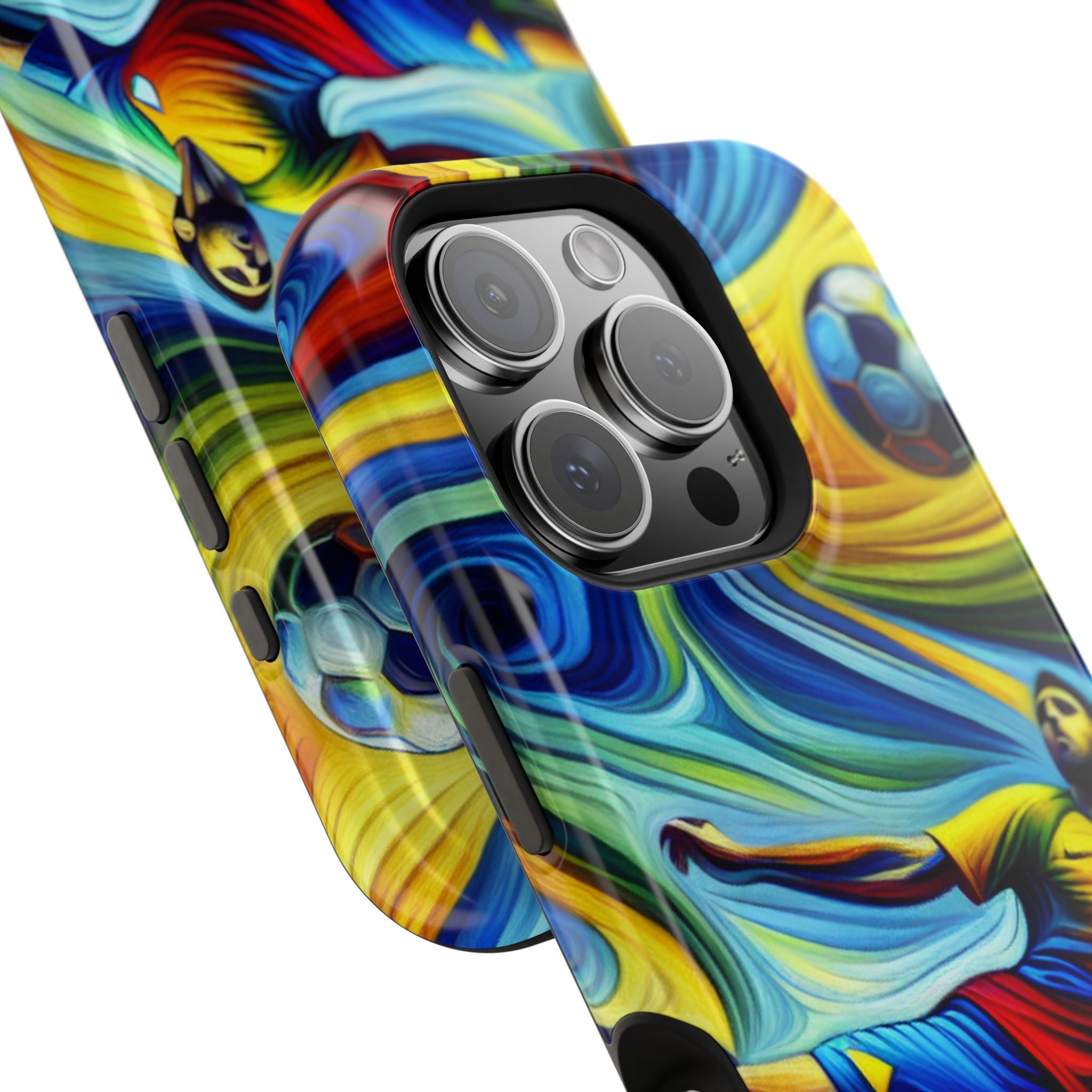 Colorful Soccer Impact Resistant Phone Case
