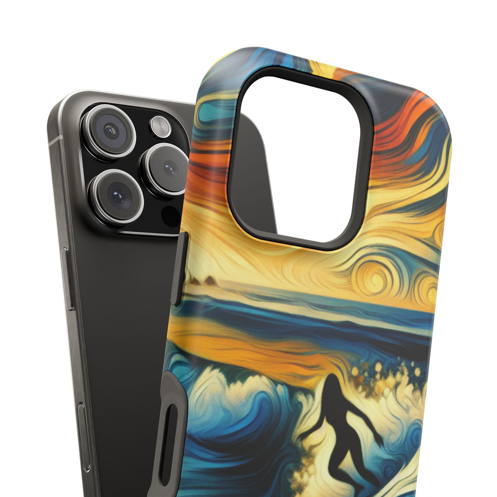Impact Resistant Phone Case - Surfing Ocean Waves Design, Coastal Decor Gift