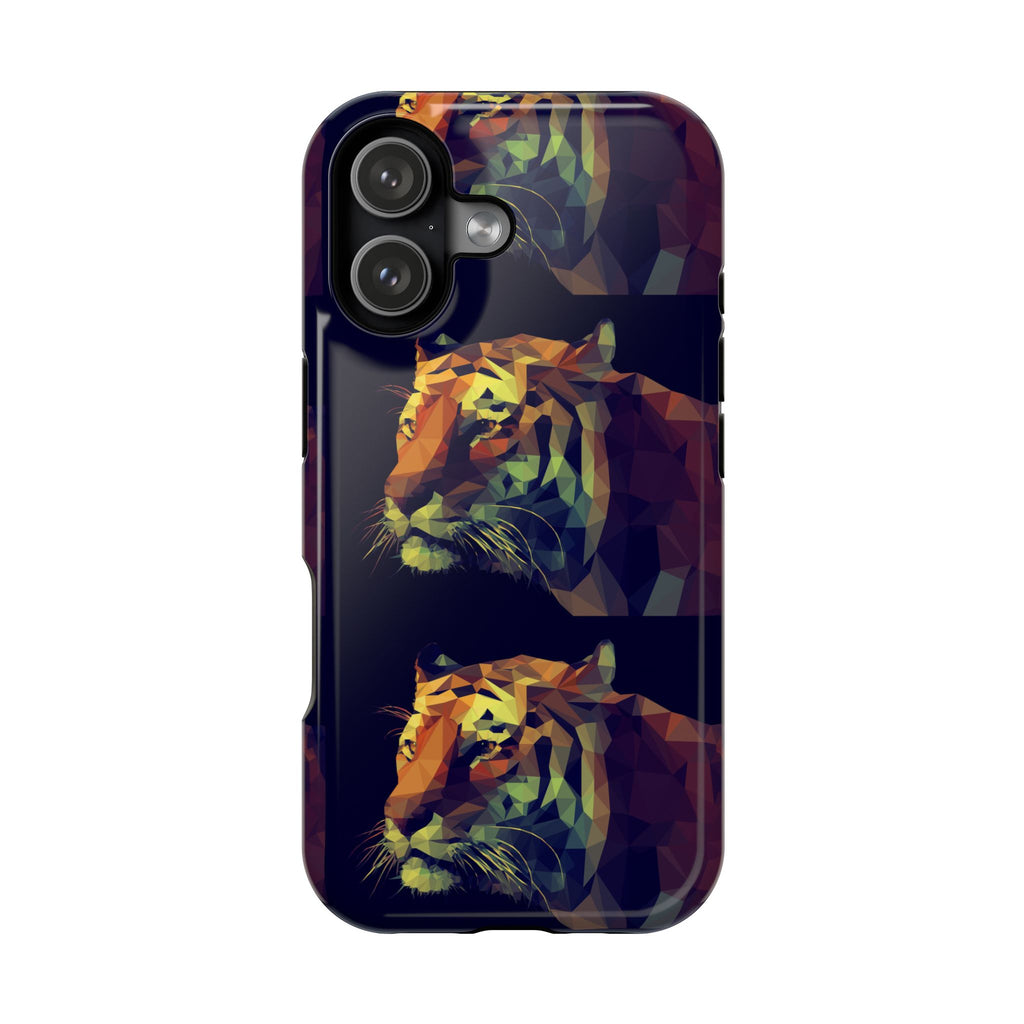 Colorful Tiger Phone Case, Impact-Resistant