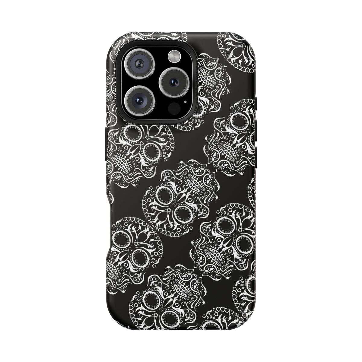 Skull Pattern Black & White Gothic Tough Cases for iPhone