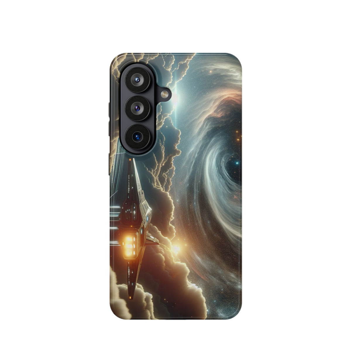 Spacecraft Vortex Phone Case — Impact-Resistant Sci‑Fi iPhone Cover
