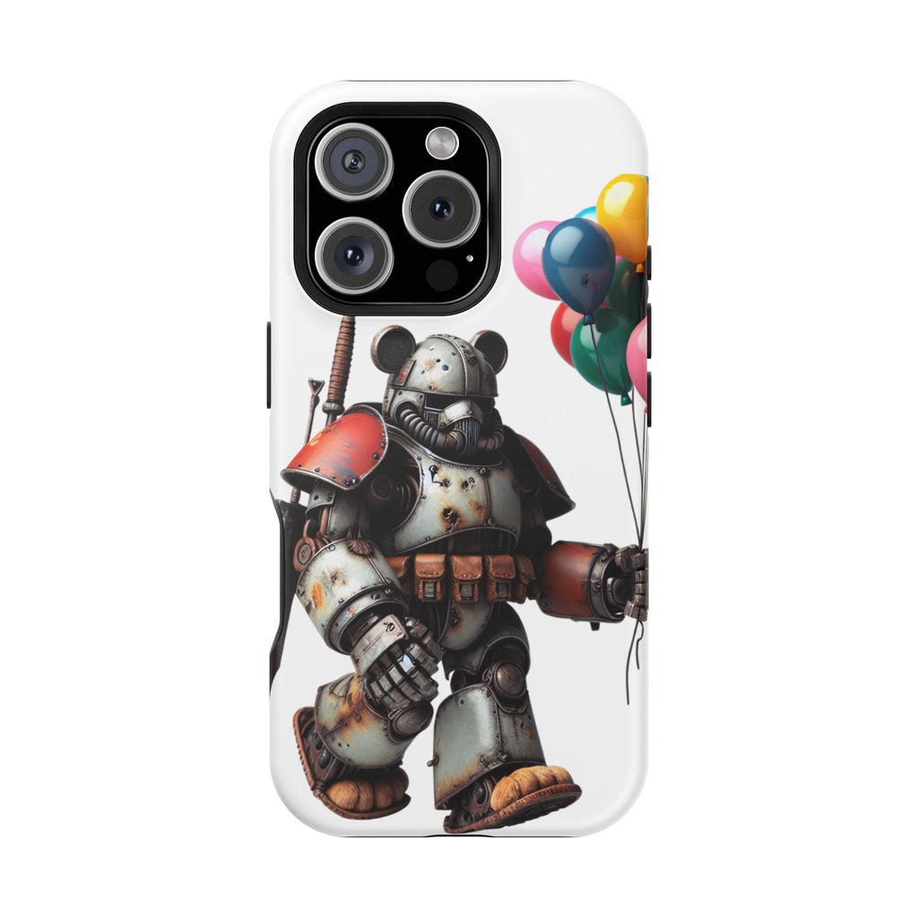 Armored Bear with Balloons Impact-Resistant Galaxy Cute Phone Cases