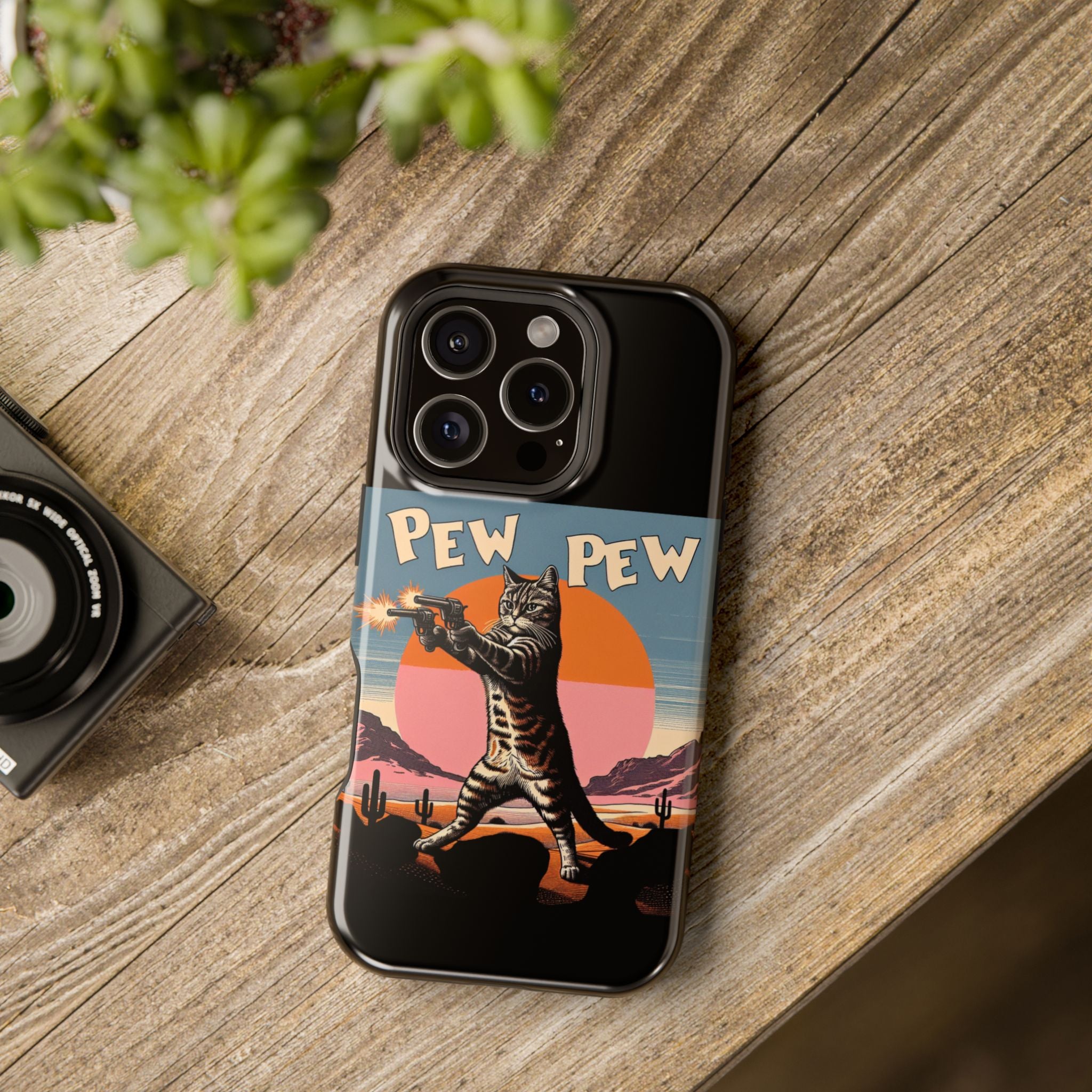 Impact Resistant Phone Case - Pew Pew Kitty