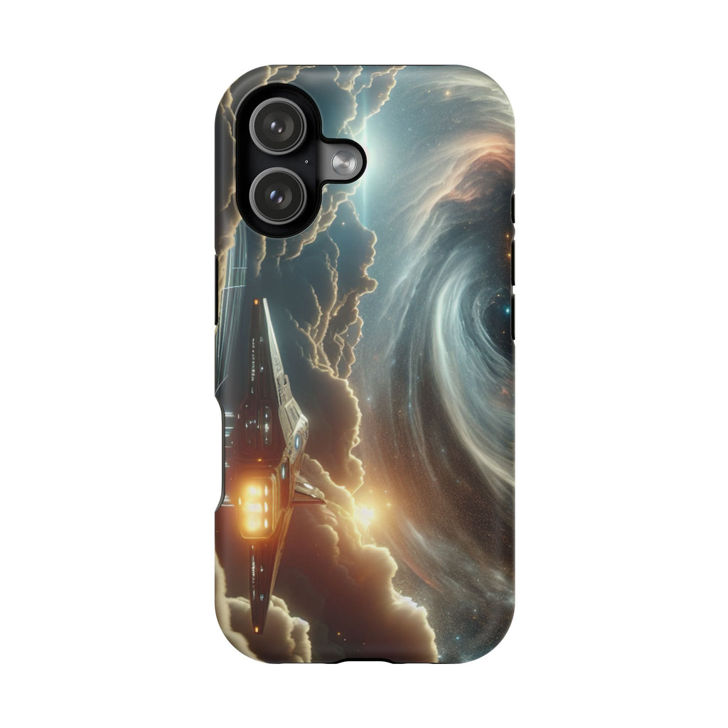 Spacecraft Vortex Phone Case — Impact-Resistant Sci‑Fi iPhone Cover