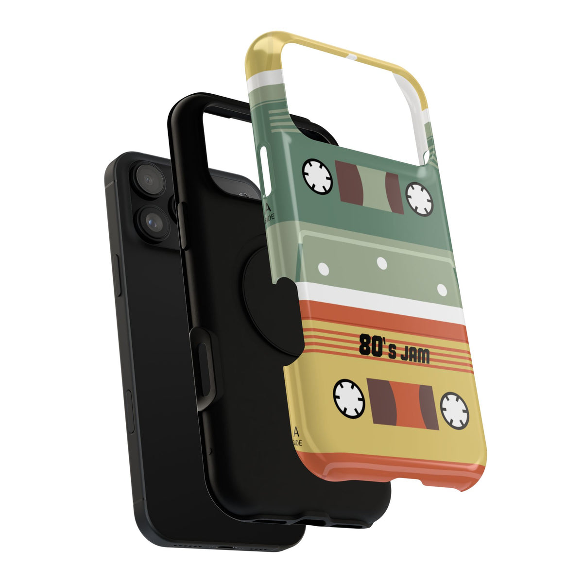 Retro Cassette Tape Impact-Resistant Phone Case — '80s Jam Vintage Music Design