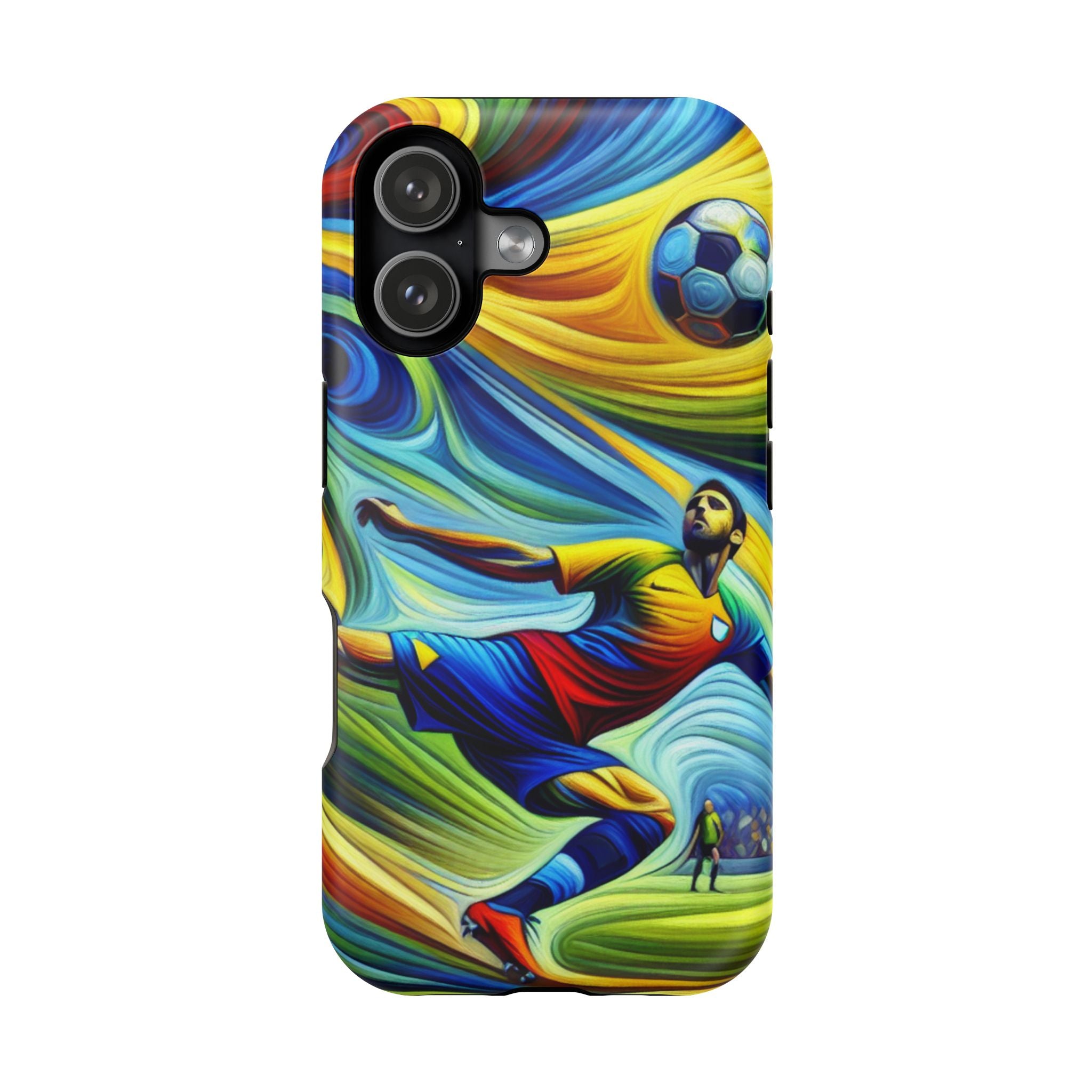 Colorful Soccer Impact Resistant Phone Case