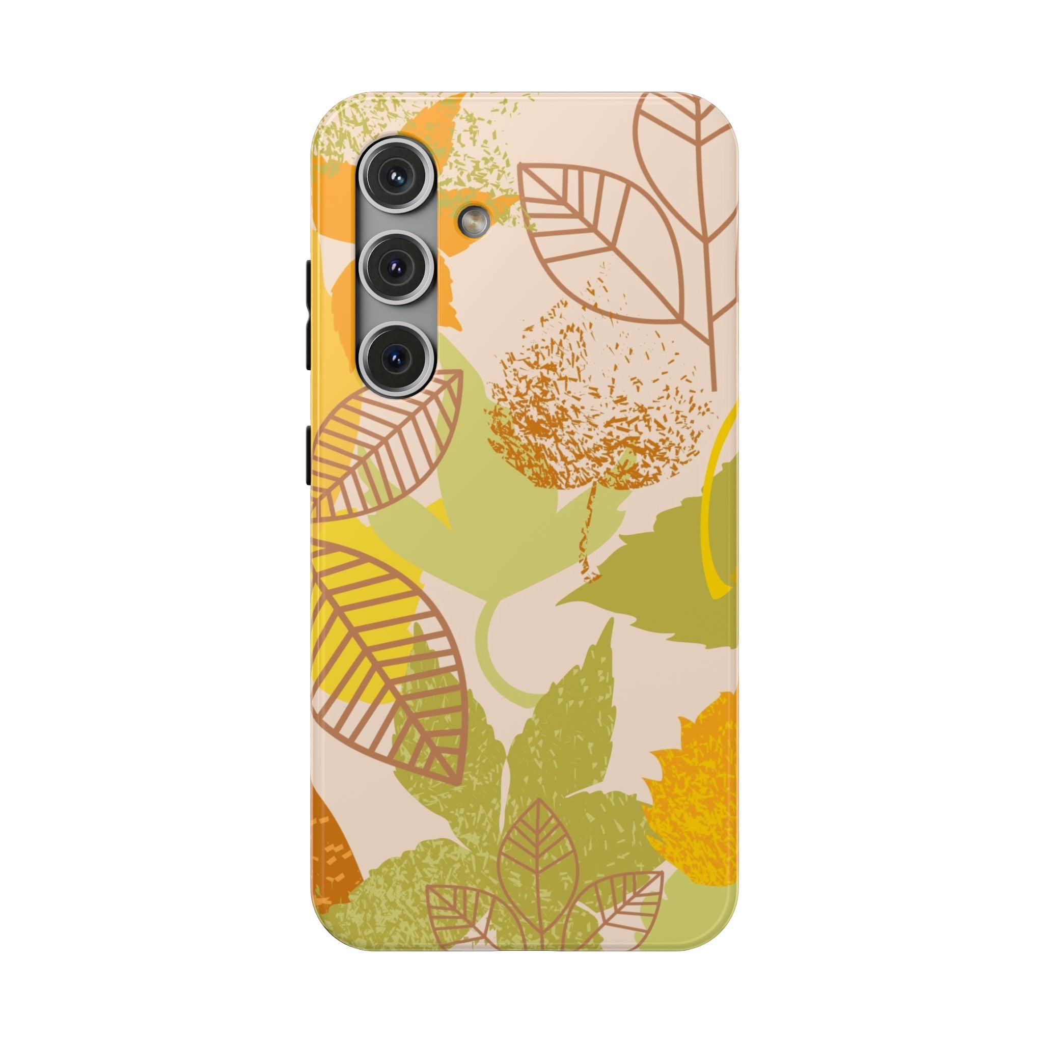 Chic Leaf Print Phone Case