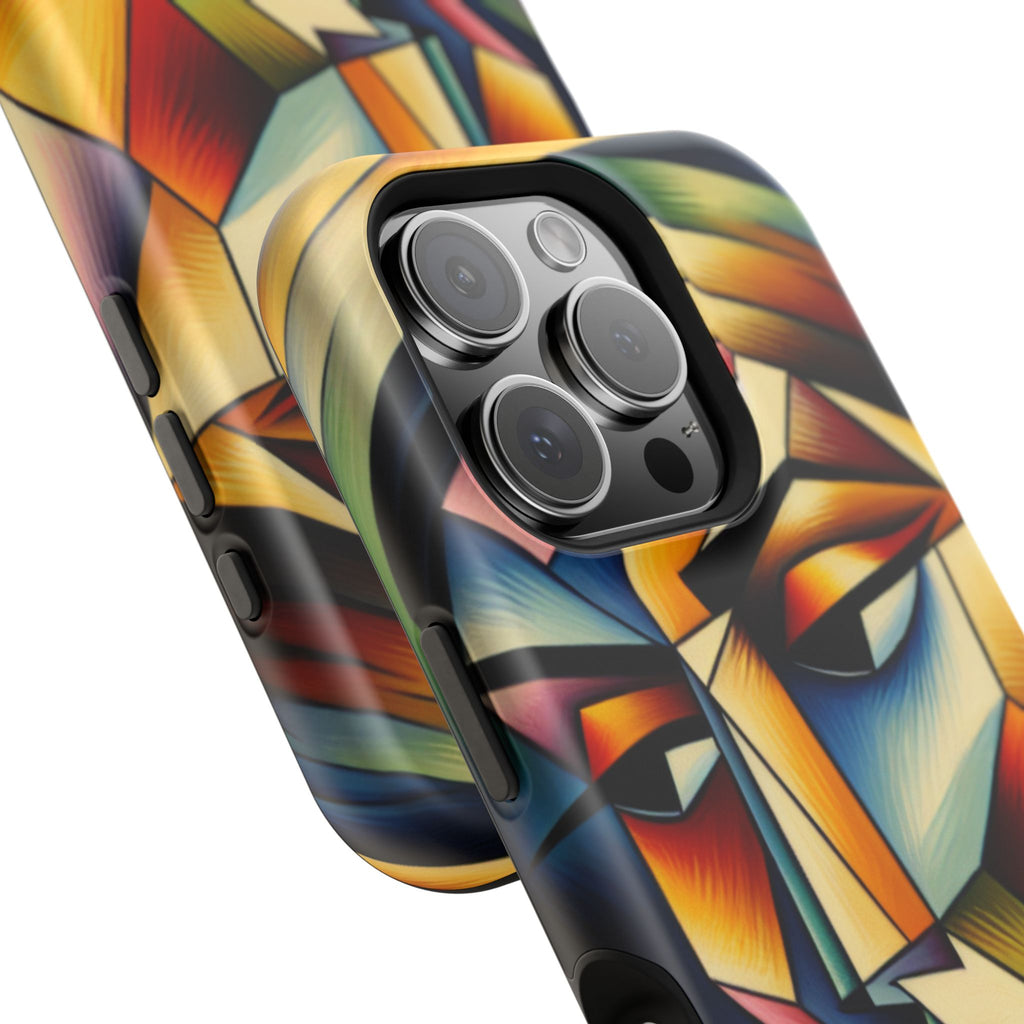 Abstract Cubist Face Phone Case — Impact‑Resistant Artistic iPhone Cover