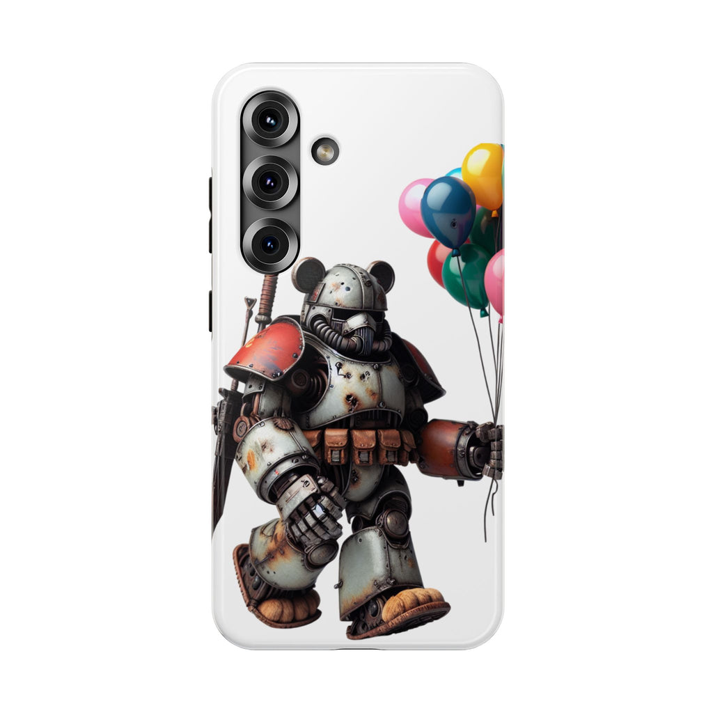 Armored Bear with Balloons Impact-Resistant Galaxy Cute Phone Cases