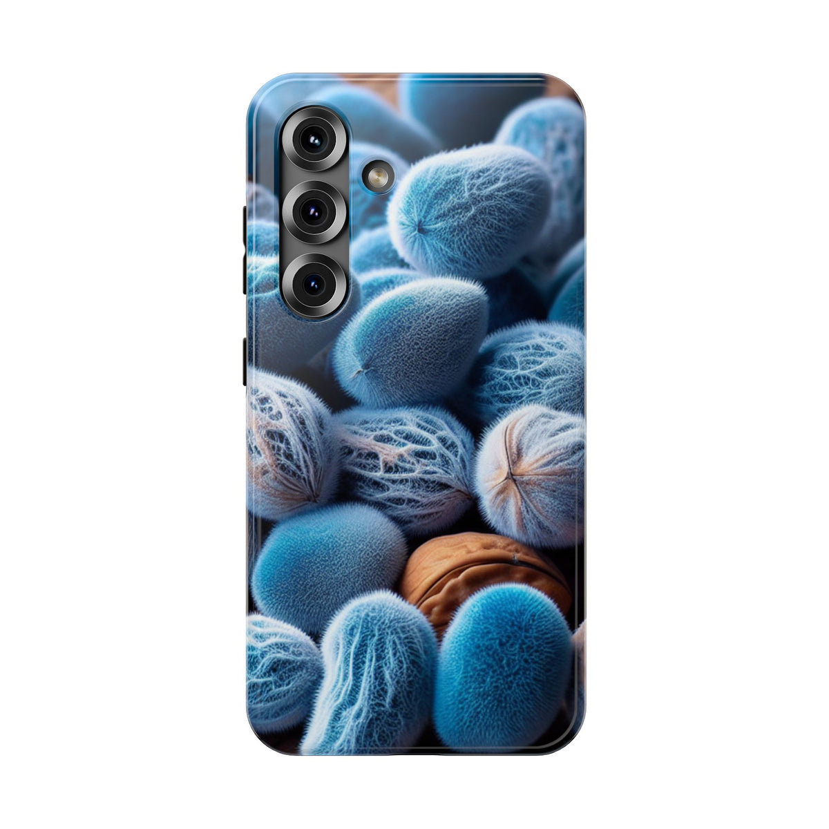 Phone Case — Blue Fuzzy Pods Impact-Resistant Protective Case