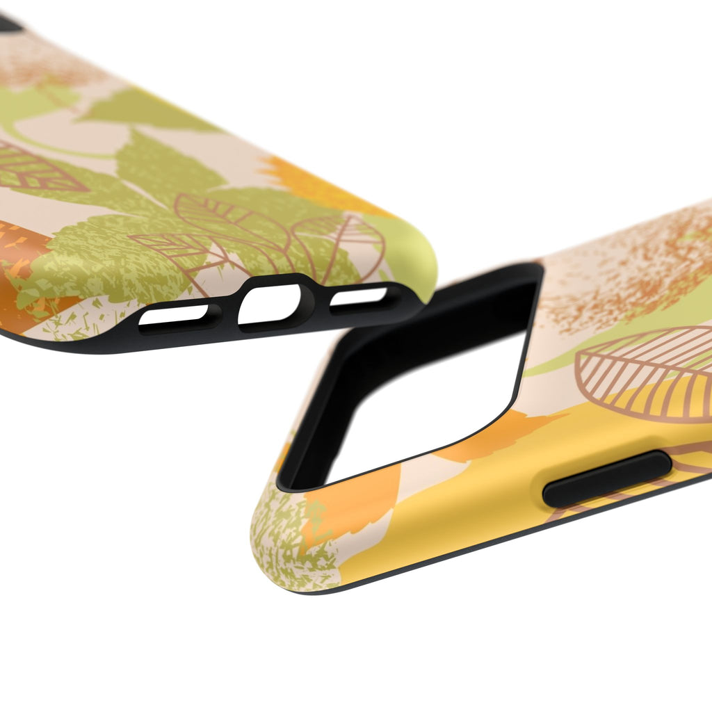 Chic Leaf Print Phone Case